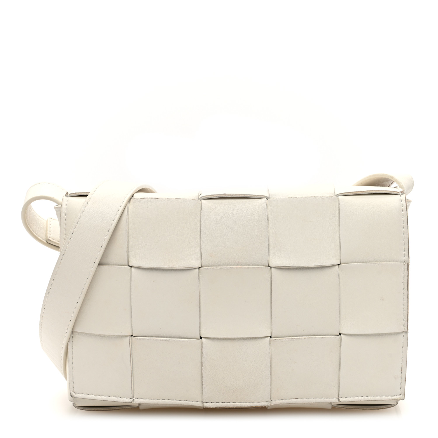【BOTTEGA VENETA】ホワイト ミニホップ バッグ BOTTEGA VENETA Calfskin Mini Double Knot Bag White 740377