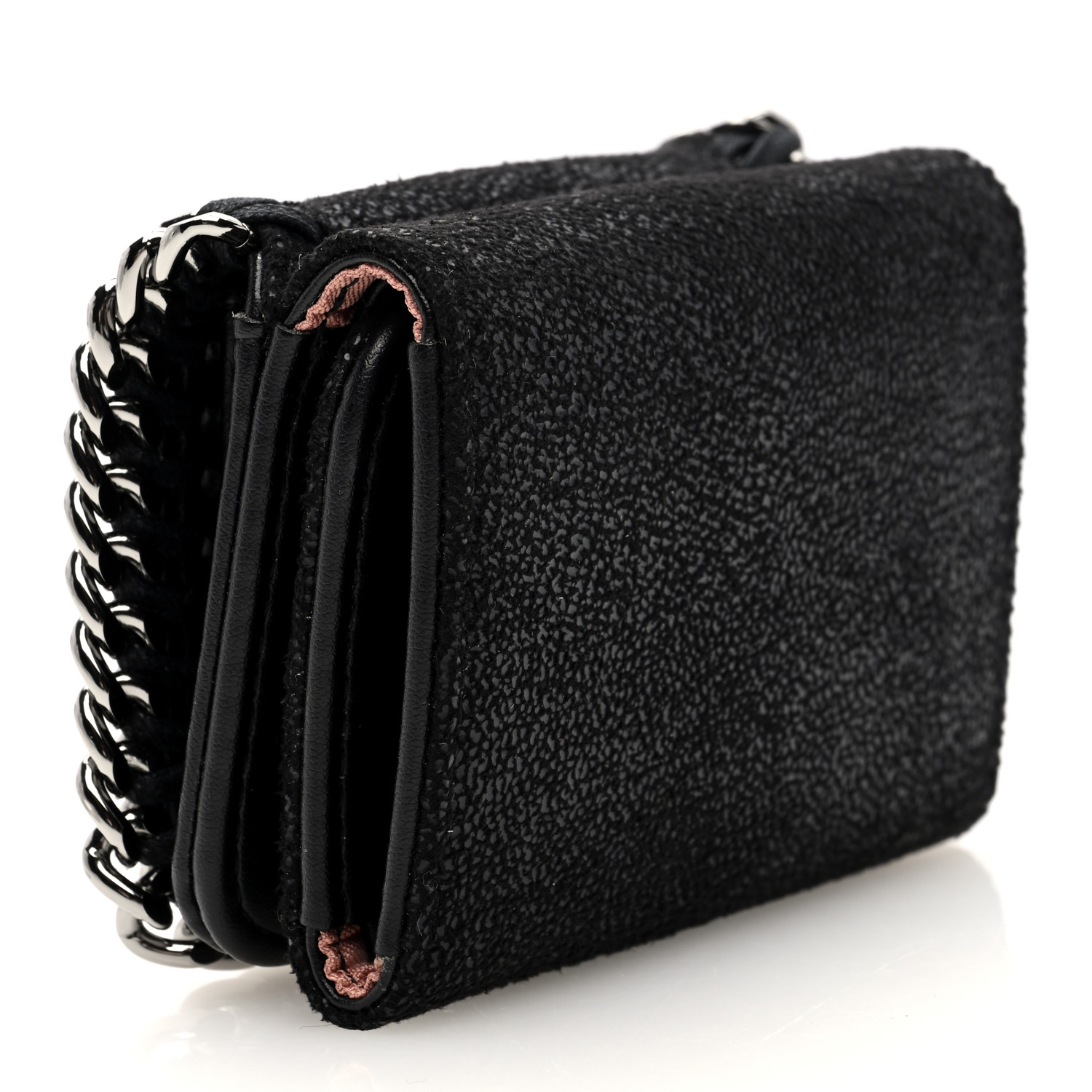 STELLA MCCARTNEY Shaggy Deer Small Falabella Flap Wallet