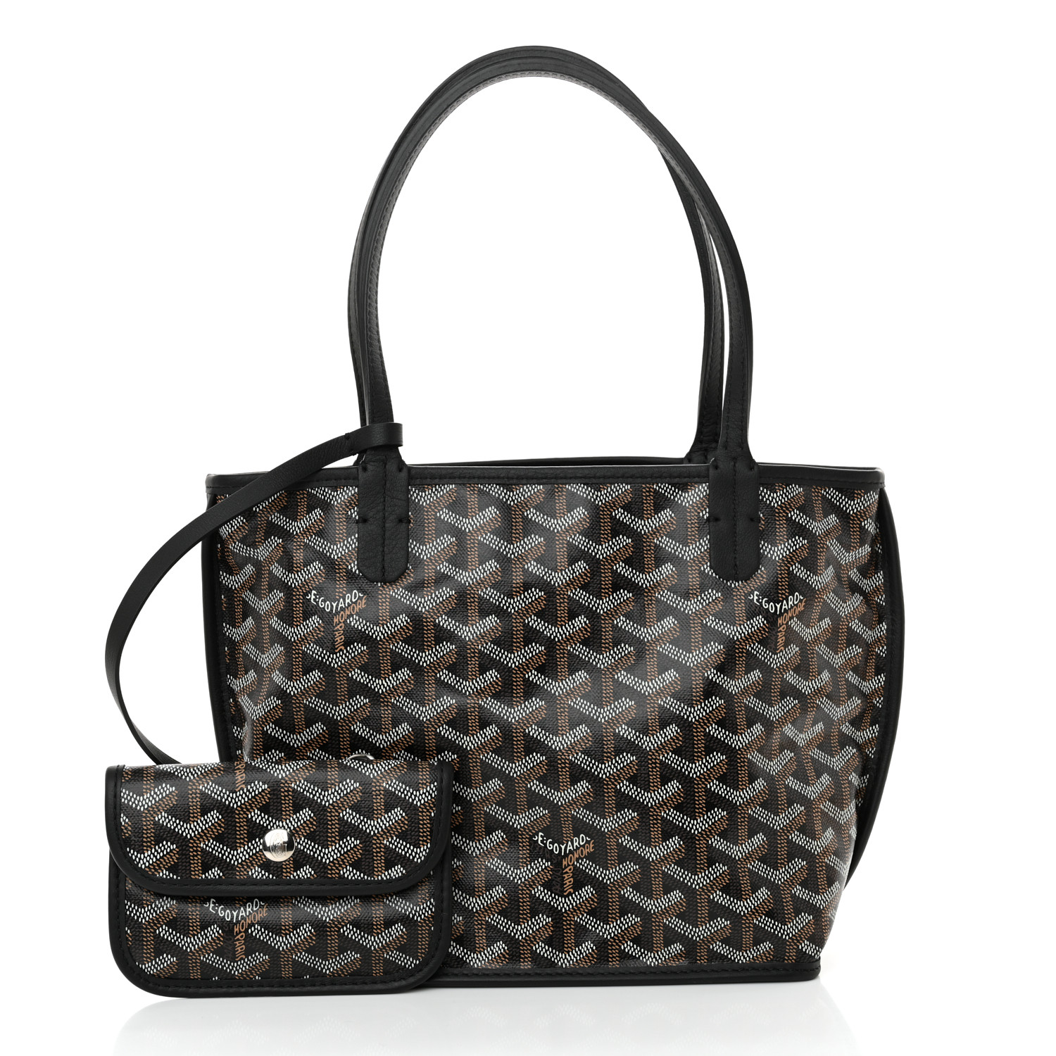 GOYARD Goyardine Reversible Mini Anjou Black 1661918