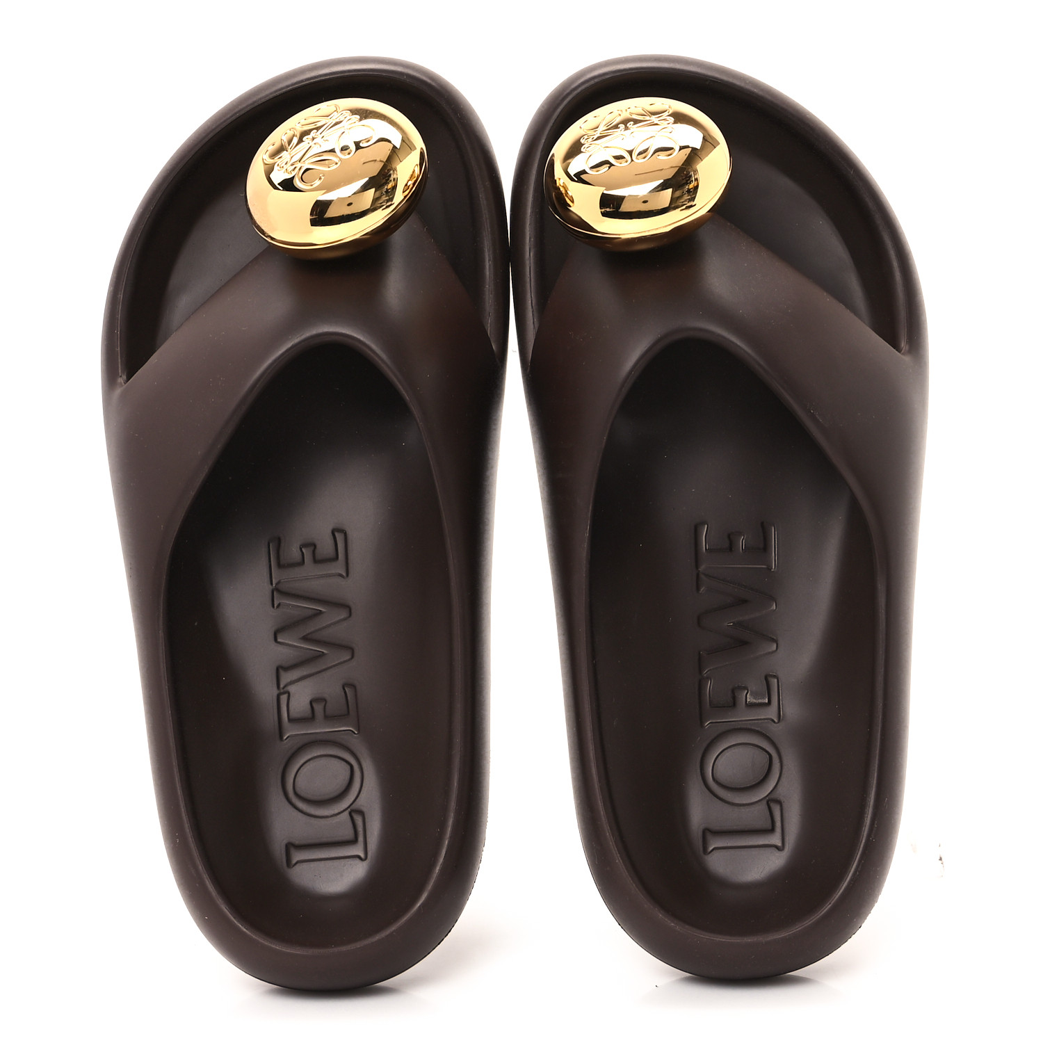 VIP価格.LOEWE INFRADITO FOAM LOEWE Foam Rubber Paula's Ibiza Pebble Toe Post Sandals 36