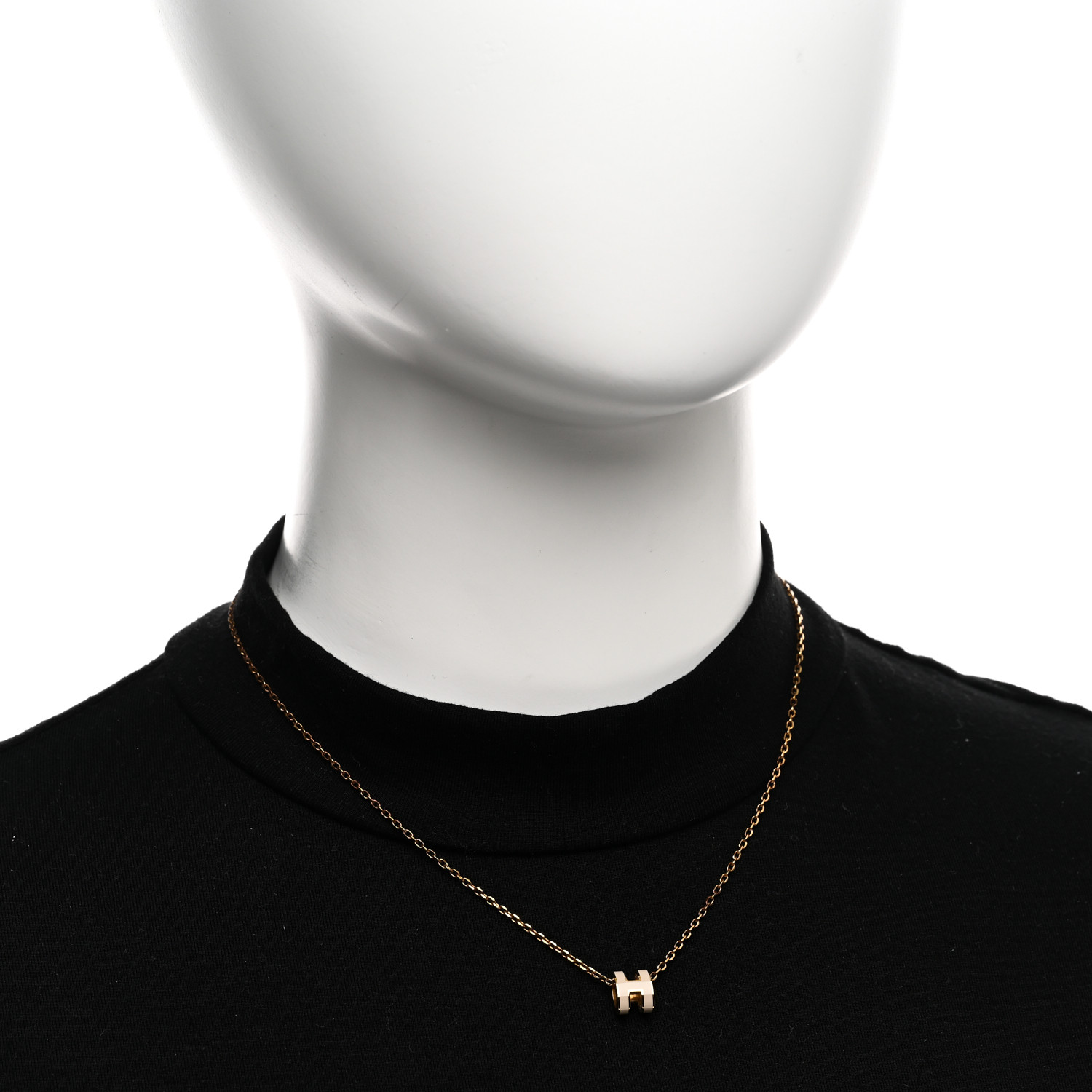 ★Hermes★(W) Mini Pop H Pendant★Gold & Marron Glace Hermes Mini Pop H Pendant Marron Glace in Lacquered Metal