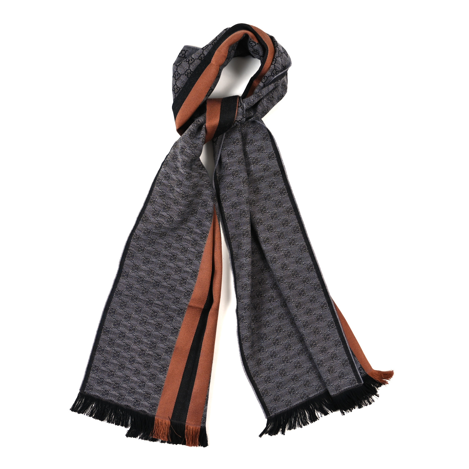 ☆人気☆【GUCCI】☆BEE STAR WOOL SCARF☆BURGUNDY + NAVY☆ Gucci bee scarf - Gem