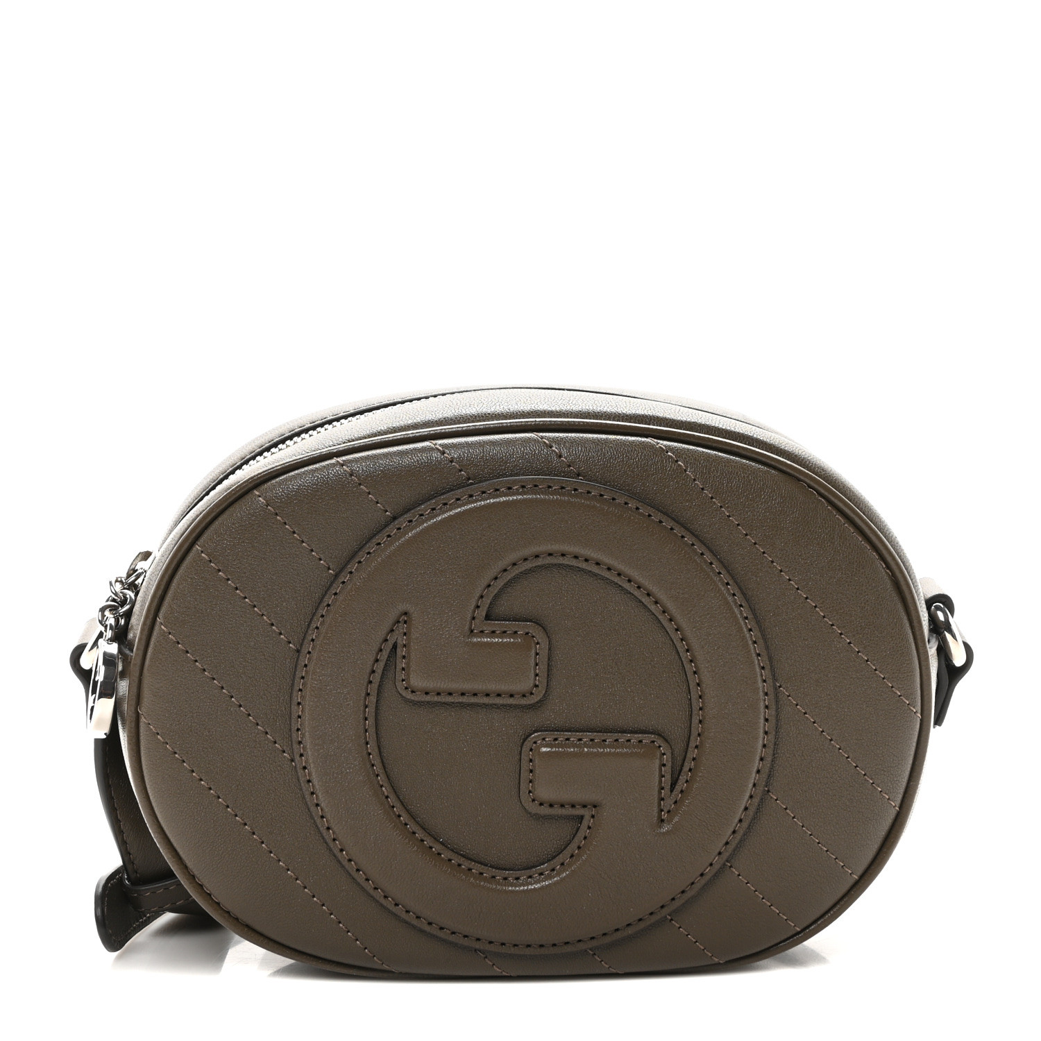 【GUCCI】SAKAI Blondie Diagonal Stitch Shoulder Bag Black GUCCI Sakai Be Green Calfskin Diagonal Stitched Blondie Top