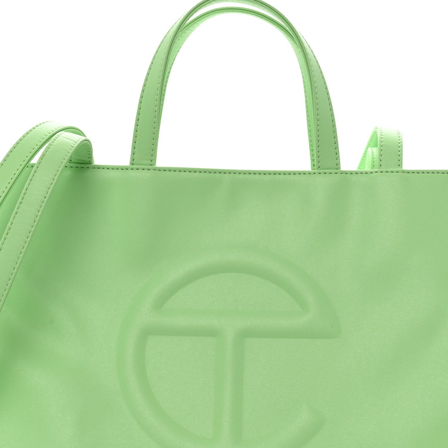 TELFAR Vegan Leather Medium Shopping Bag Double Mint 1649819