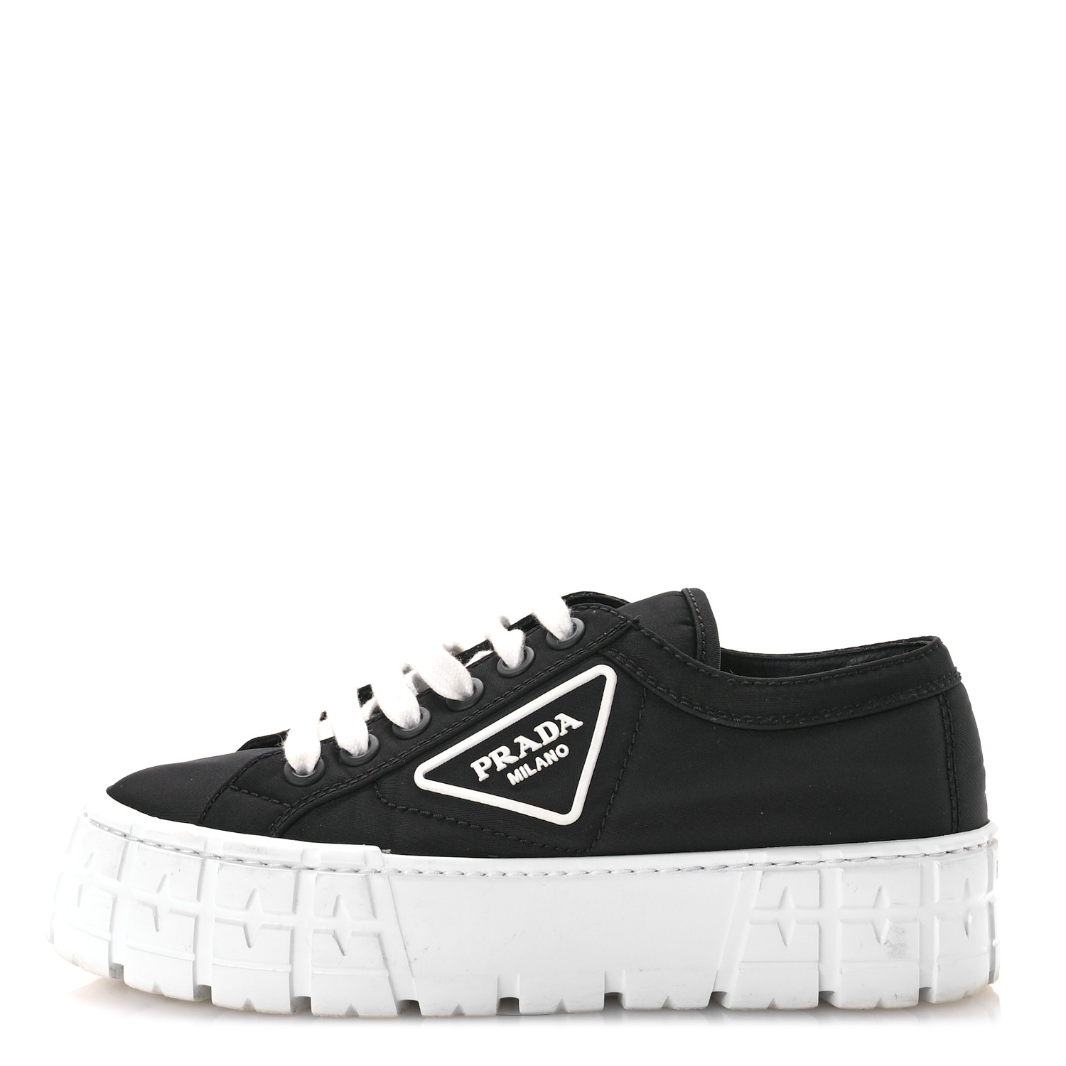 PRADA Re-Nylon Gabardine Triangle Logo Double Wheel 50mm