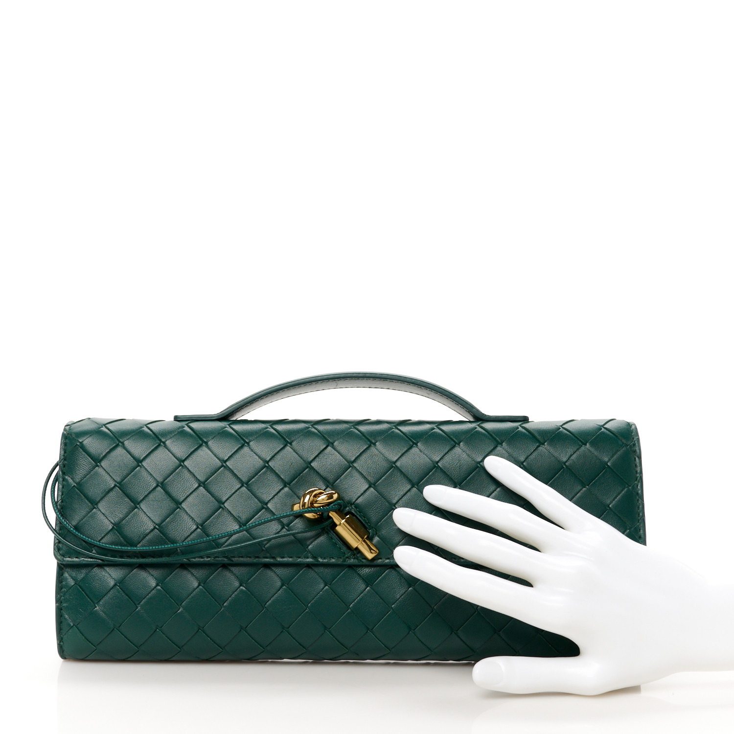 BOTTEGA VENETA Nappa Intrecciato Long Andiamo Top Handle