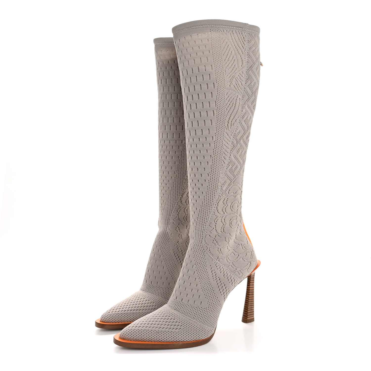 【FENDI】 layered boots with heel FENDI layered boots with heel Black Fendi