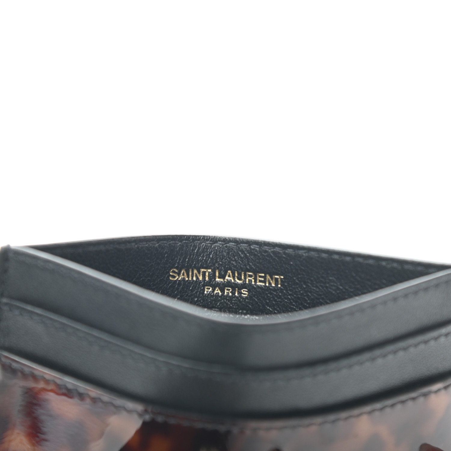 小物 SAINT LAURENT business card case TINY CASSANDRE BUSINESS CARD CASE IN GLOSSY LEATHER | Saint