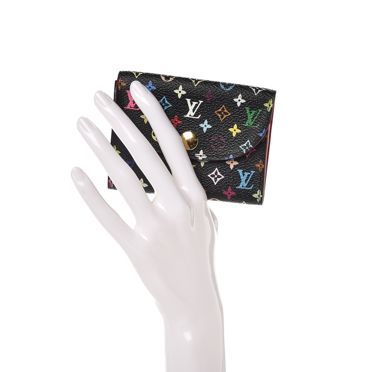 LOUIS VUITTON Monogram Multicolor Business Card Holder Black
