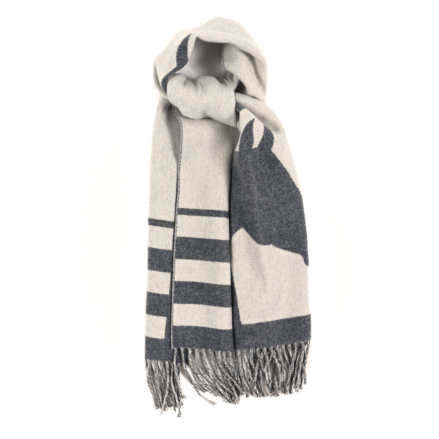 HERMES Cashmere Casaque Love Story Muffler 1479834