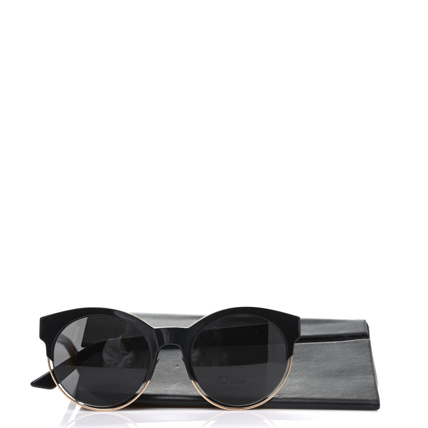 Christian Dior Dior sideral 1 cateye　BLK CHRISTIAN DIOR Sideral 1 Sunglasses Black Gold 774618