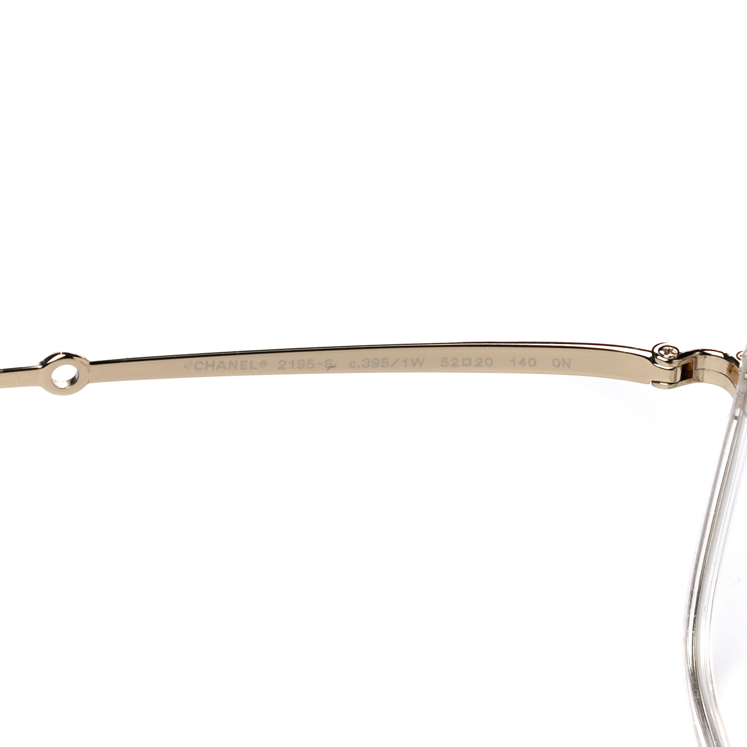 CHANEL Metal Removable Pearl Chain Square Eyeglasses 2195-S