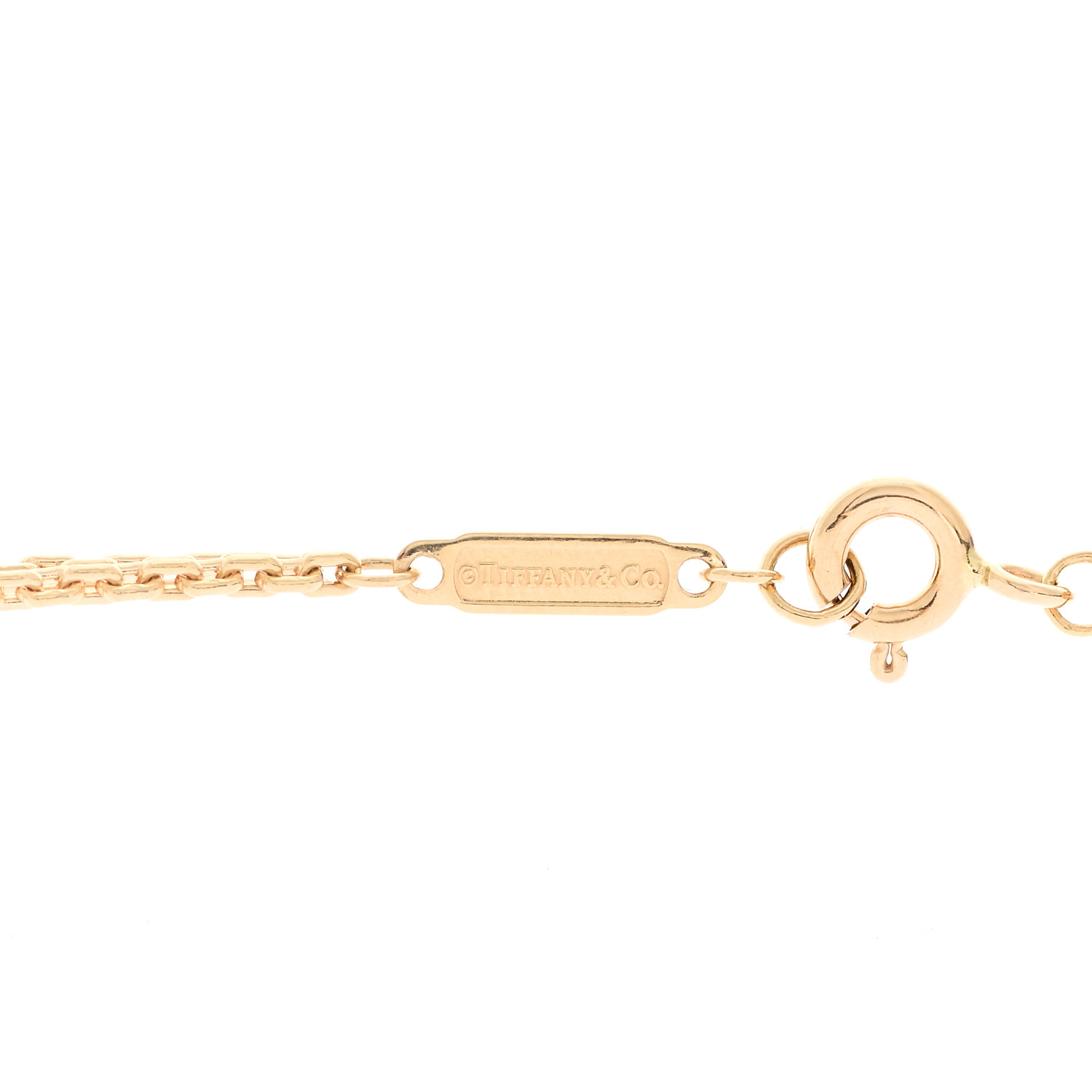 TIFFANY 18K Yellow Gold HardWear Double Link Pendant Necklace ...