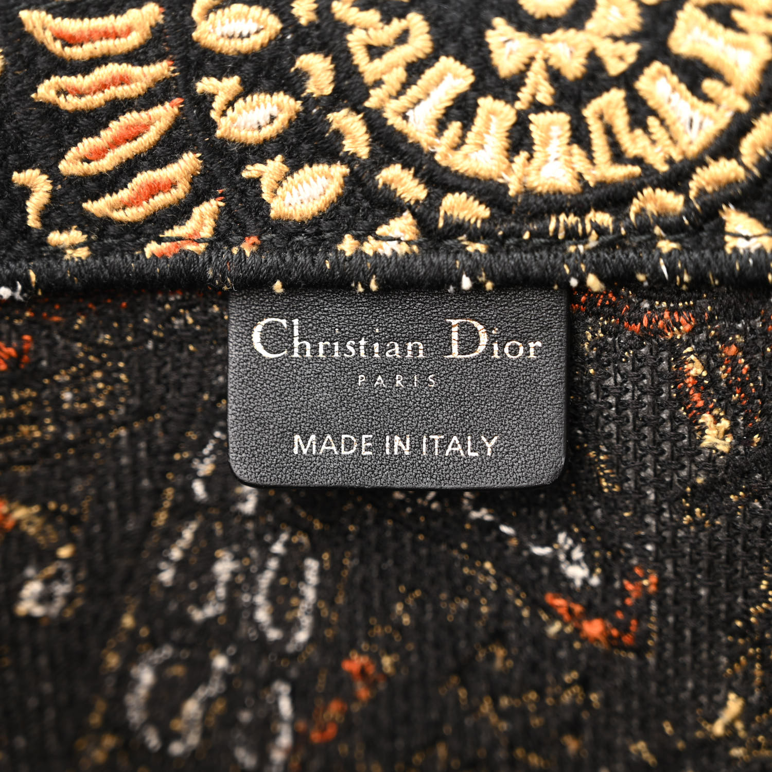 CHRISTIAN DIOR Canvas Embroidered Dior Animals Giraffe Book