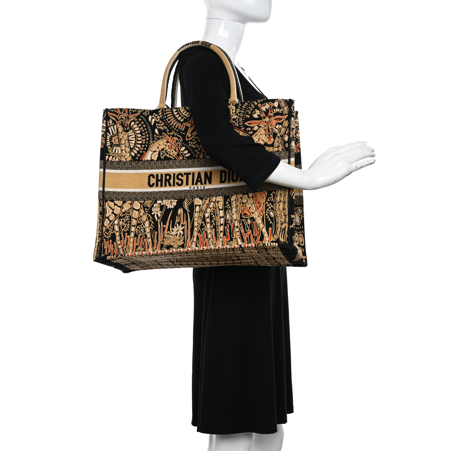 CHRISTIAN DIOR Canvas Embroidered Dior Animals Giraffe Book