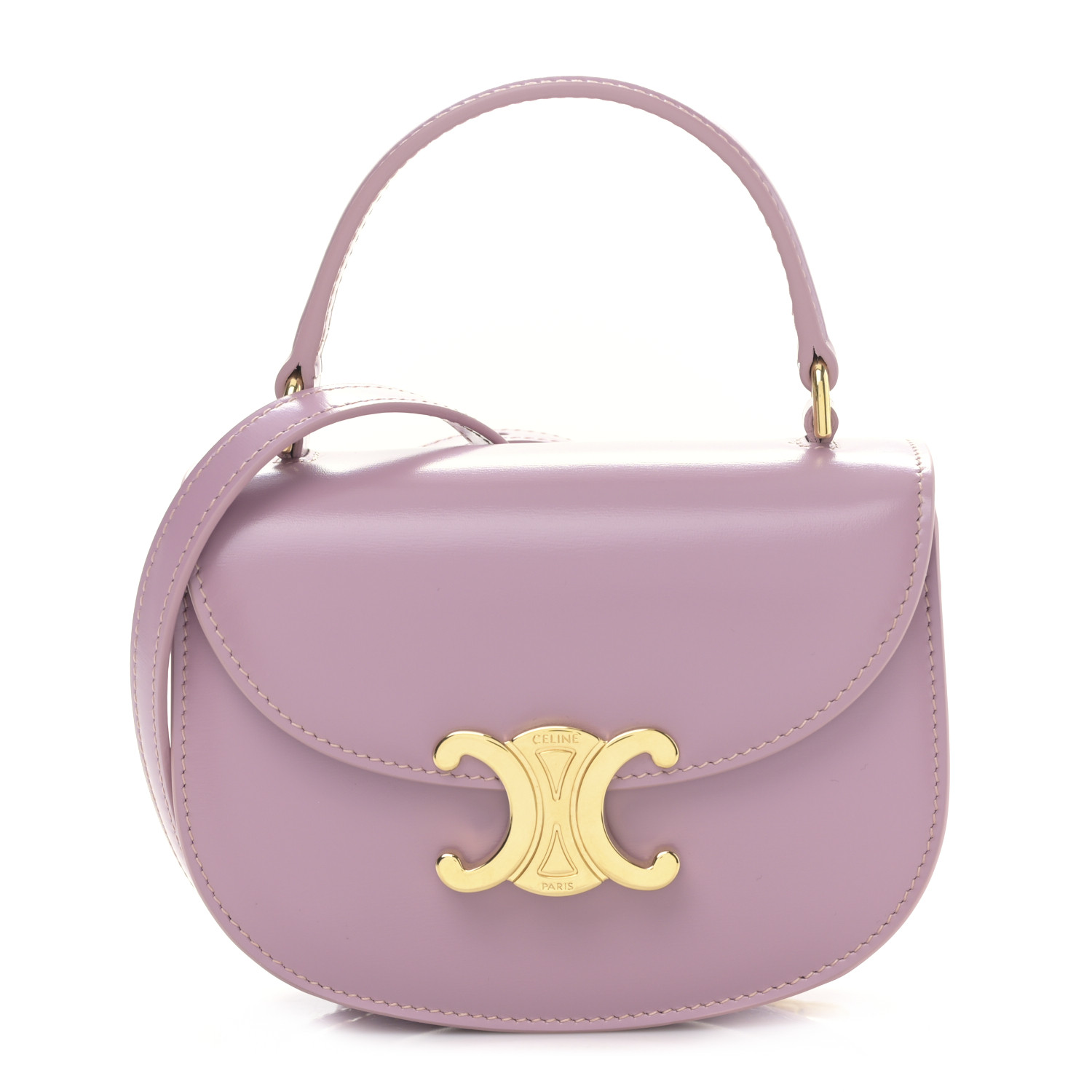 【限定数量】 Celine Mini Besace Clea in Shiny Calfskin Petal 10L063ETZ-25TL_3_FW23_W.jpg