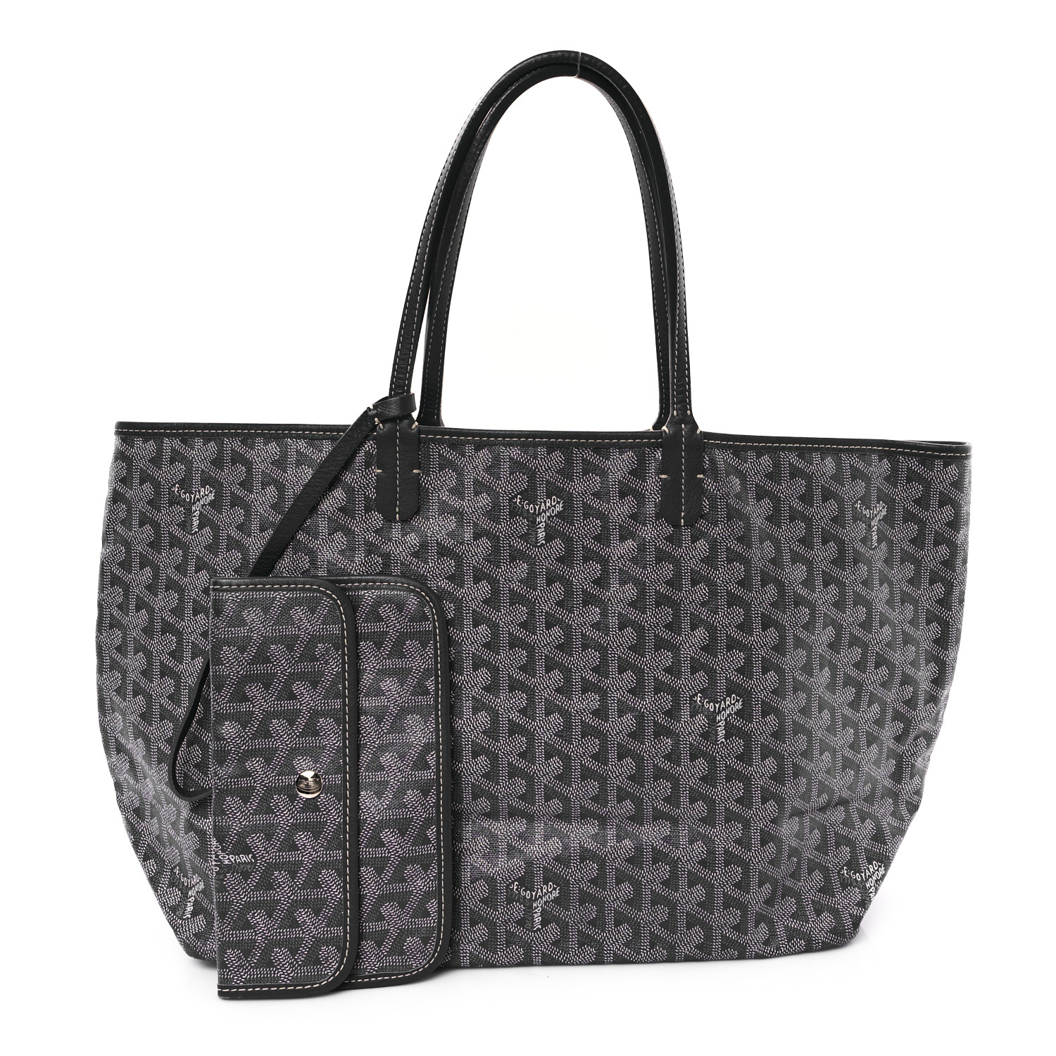 GOYARD Goyardine Saint Louis PM Grey 1672656 | FASHIONPHILE