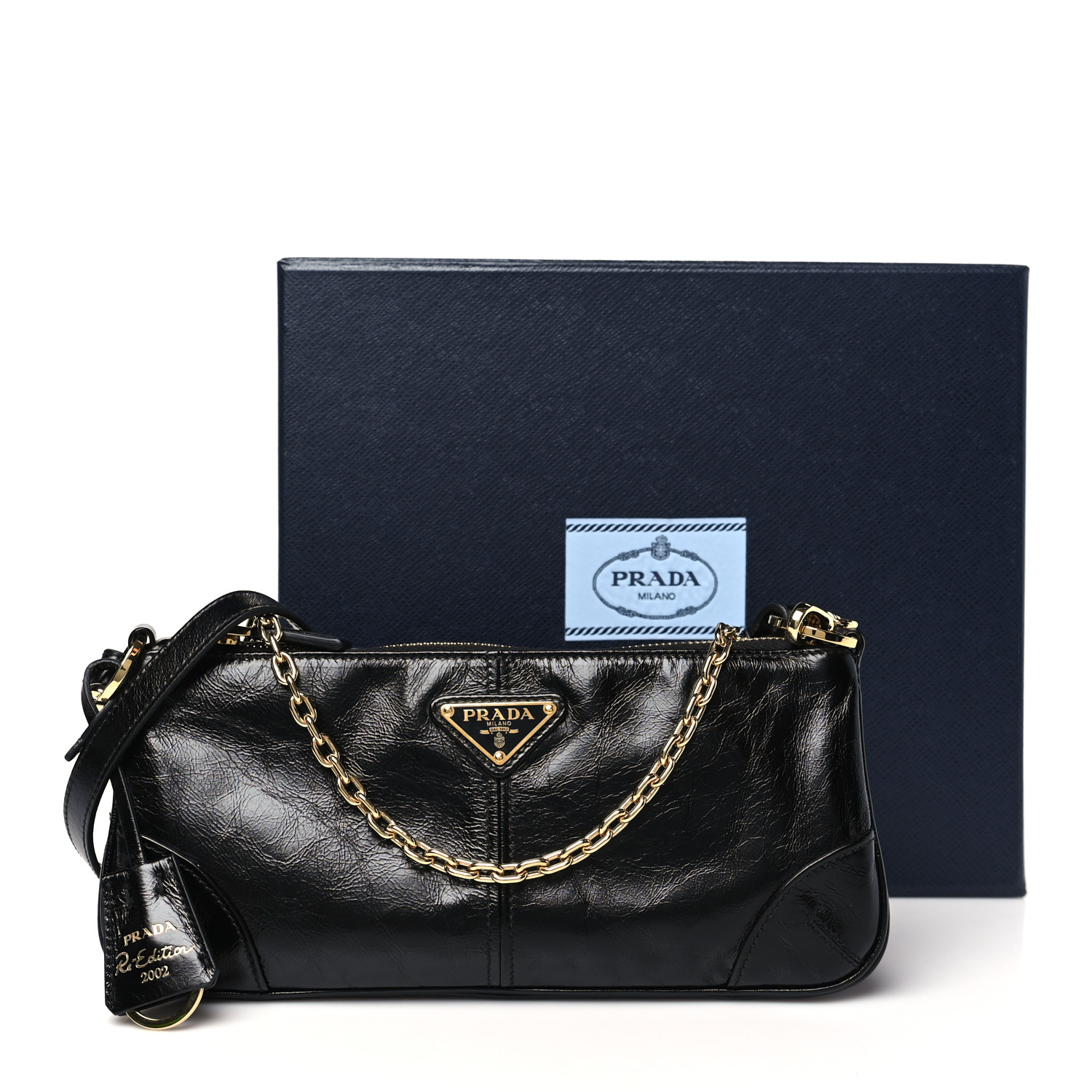 PRADA Soft Lux Calfskin Re-Edition 2002 Medium Shoulder Bag