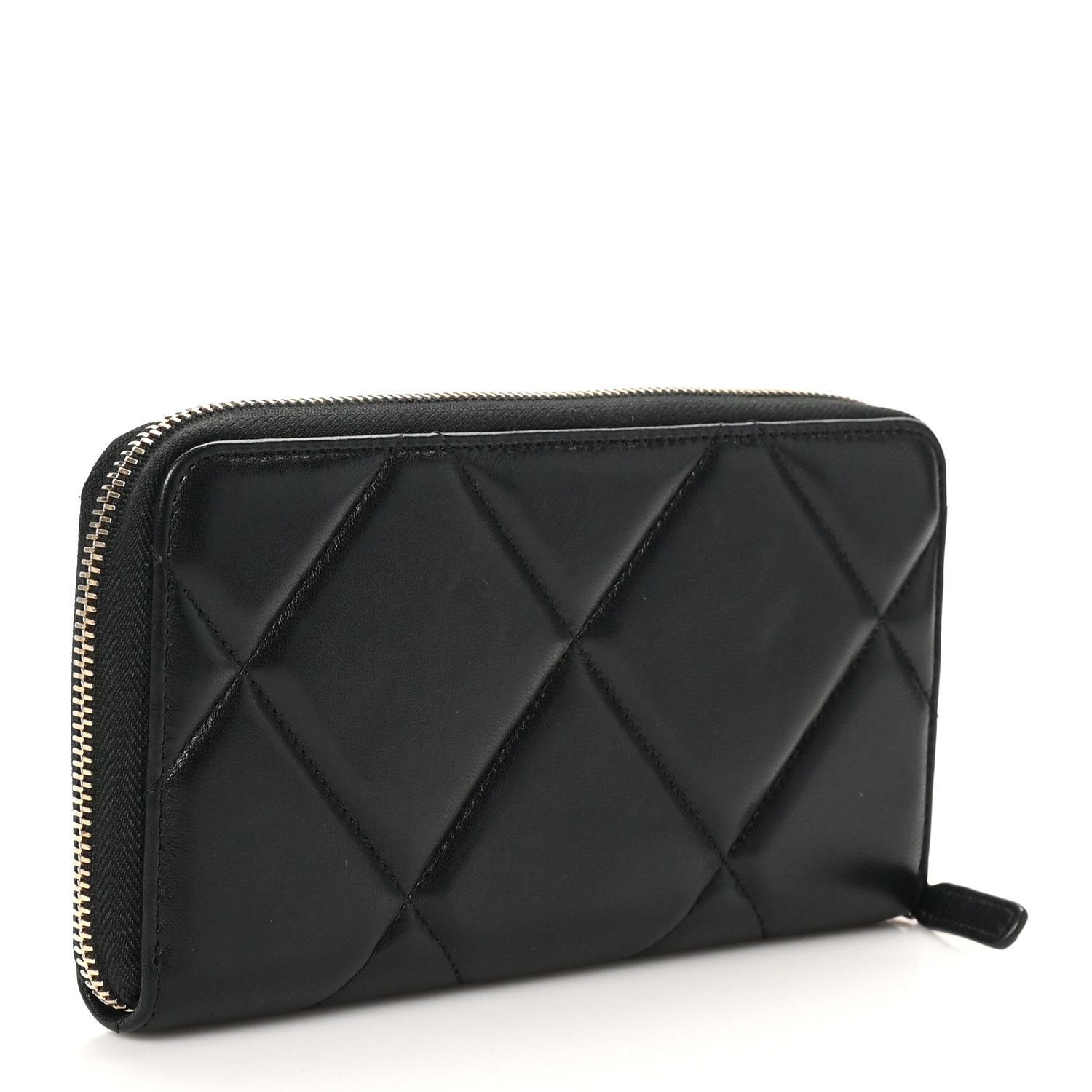 ☆COURONNE☆ Stephanie Le Temp Minihalf Wallet RCWFX25111BKX CHANEL Lambskin Quilted Chanel 19 Zip Card Holder Wallet