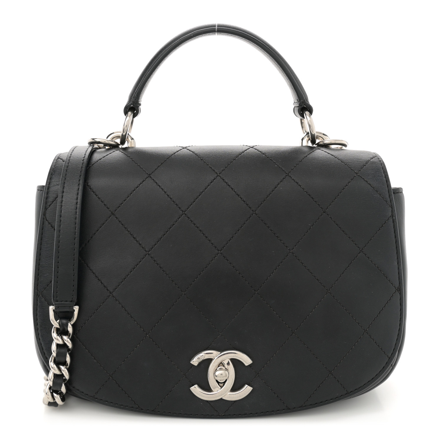 shbb_1122 クリスタル変更 01 Black Chanliade Chanel Small 22 Bag Black Shiny Crumpled Calfskin Gold Hardware