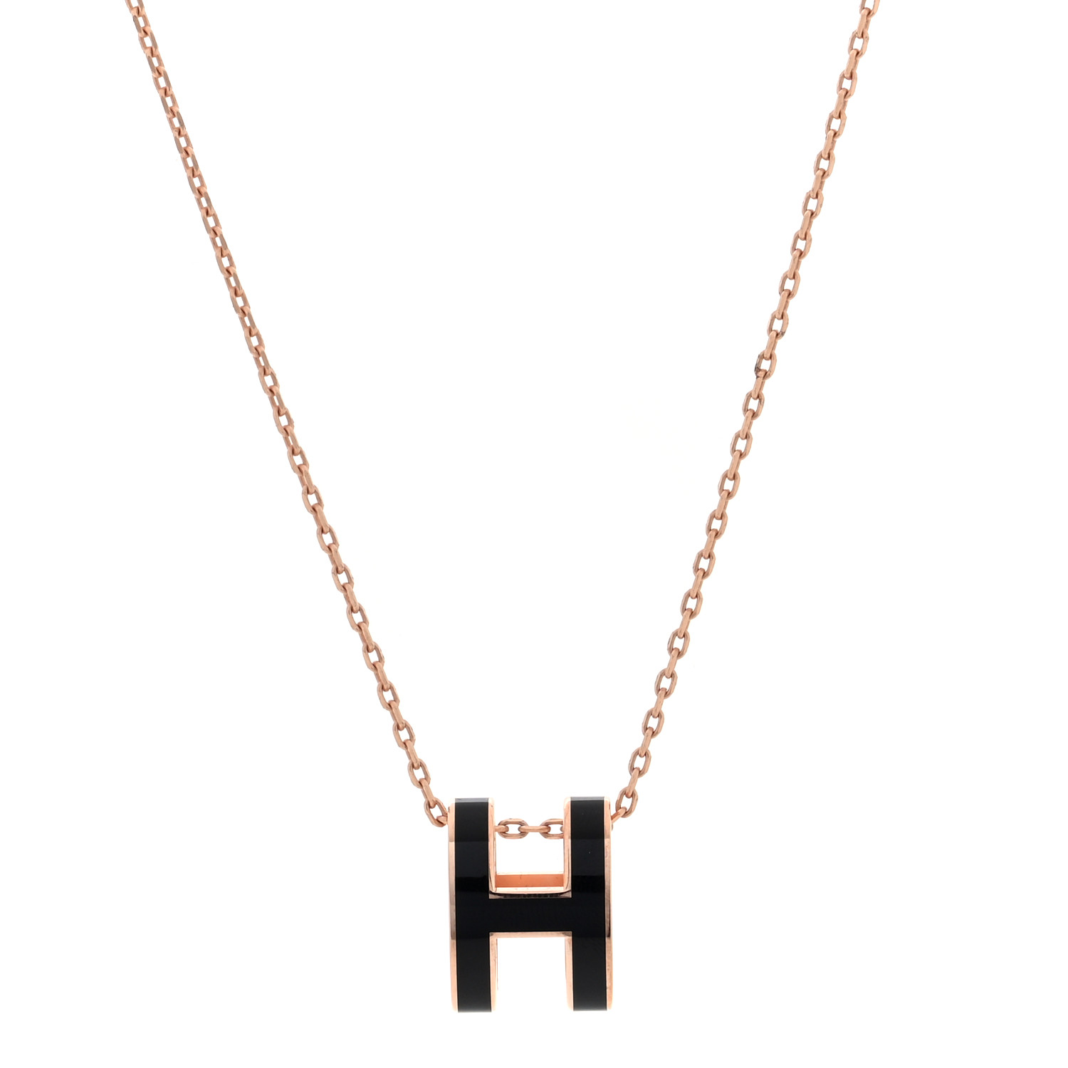 最終値下げ！ HERMES ポップH ローズゴールド×ブラック Amazon | [エルメス] ミニポップアッシュネックレス ペンダント