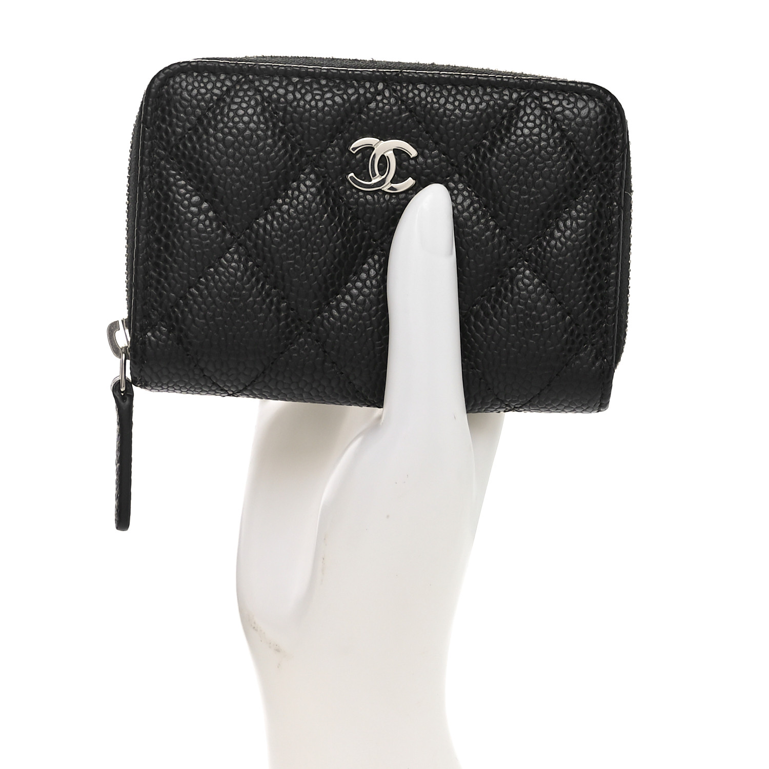 小物 CHANEL Zipped Coin Purse AP3082 Black CHANEL Caviar Quilted Zip Coin Purse Black 1682079