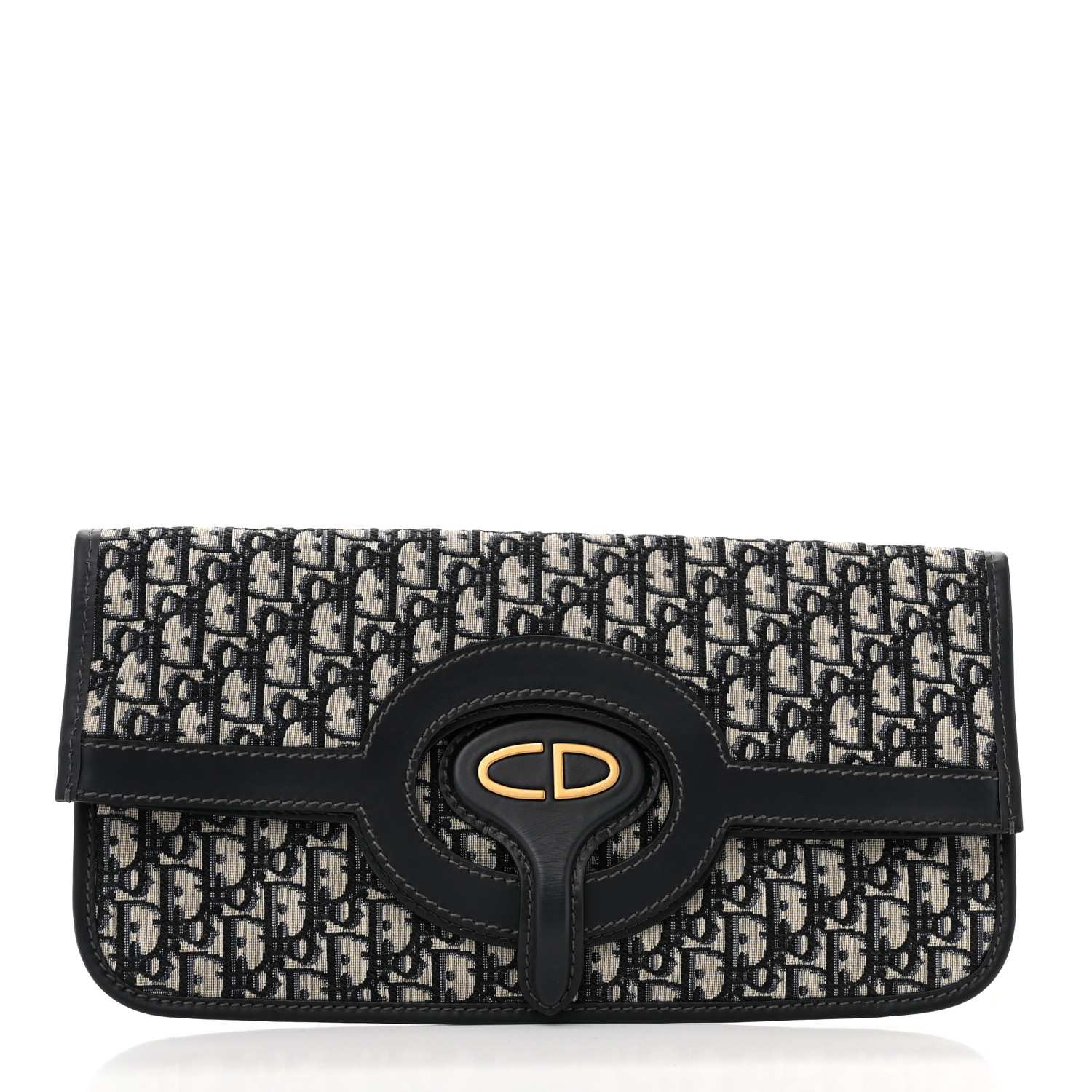 バッグ Christian Dior CHRISTIAN DIOR Oblique Fold Over Clutch Blue 1681346