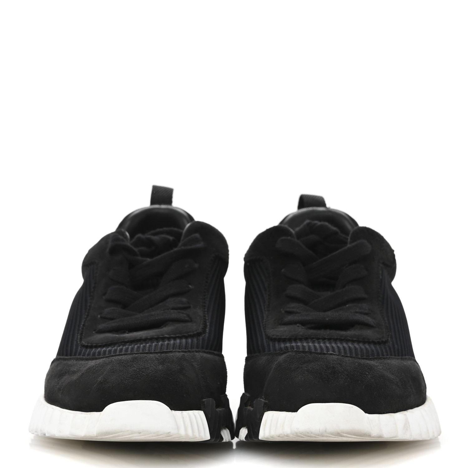 HERMES Technical Mesh Suede Goatskin Bouncing Sneakers 38.5