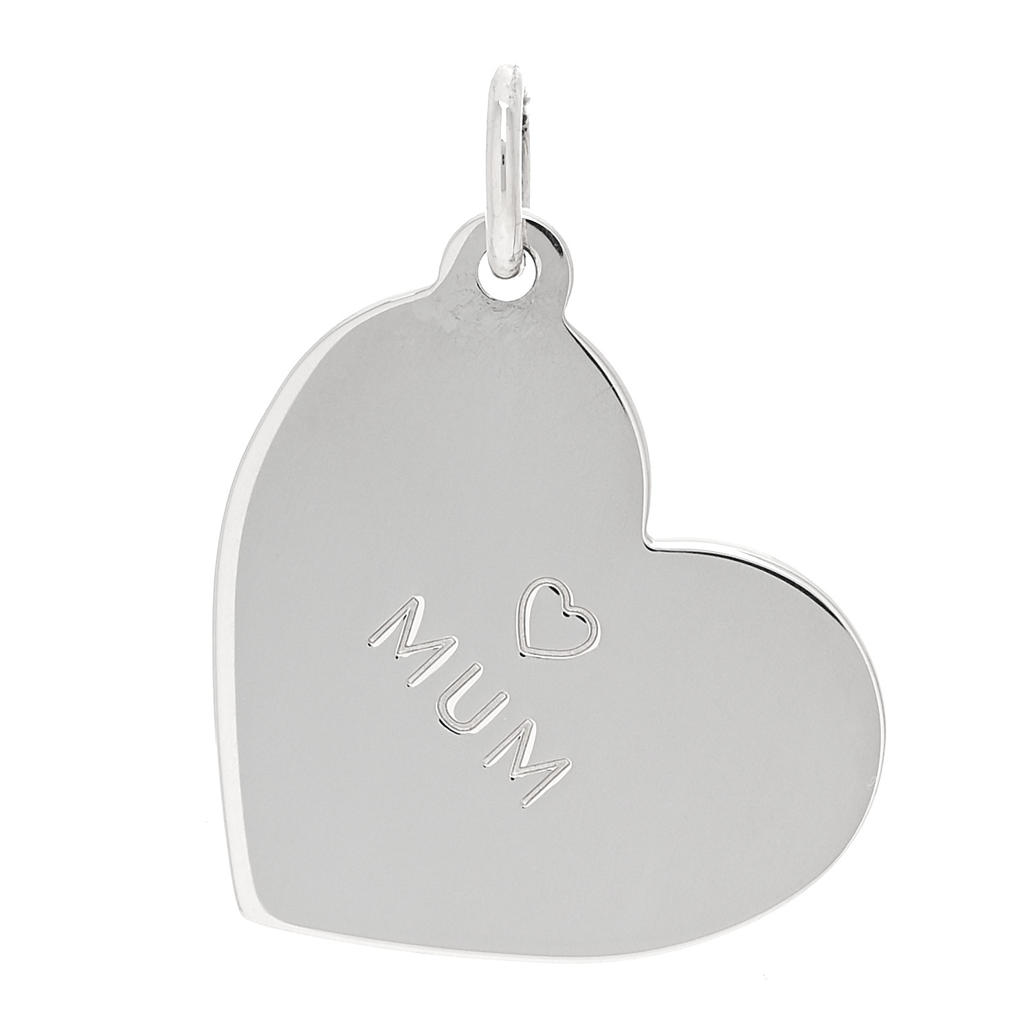 TIFFANY Sterling Silver Mum Heart Charm 1681740 | FASHIONPHILE