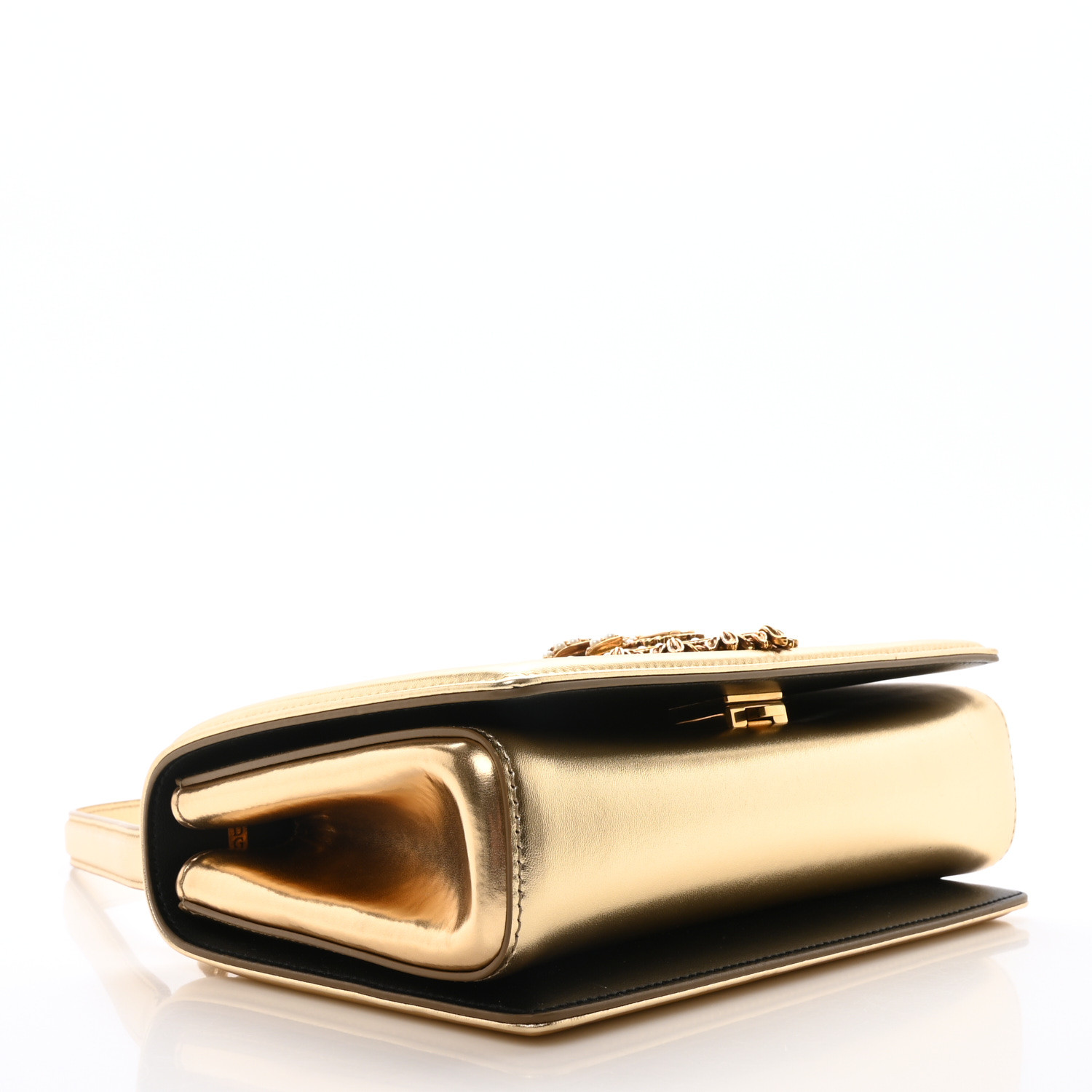 DOLCE & GABBANA Metallic Nappa Quilted Medium Devotion