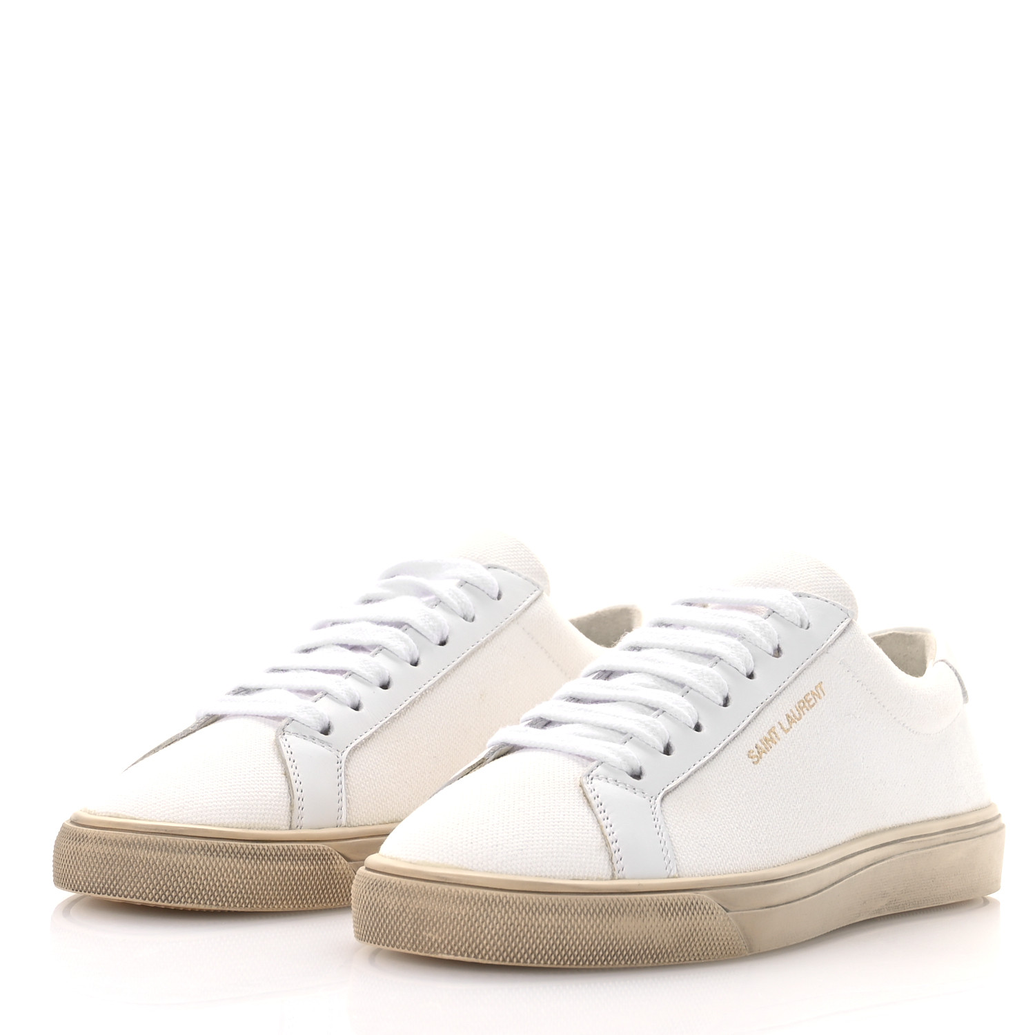 YSL ANDY ロートップSL スニーカー MOON PLUS 588250 Saint Laurent Andy Low Top Moon Plus White Sneakers 35+