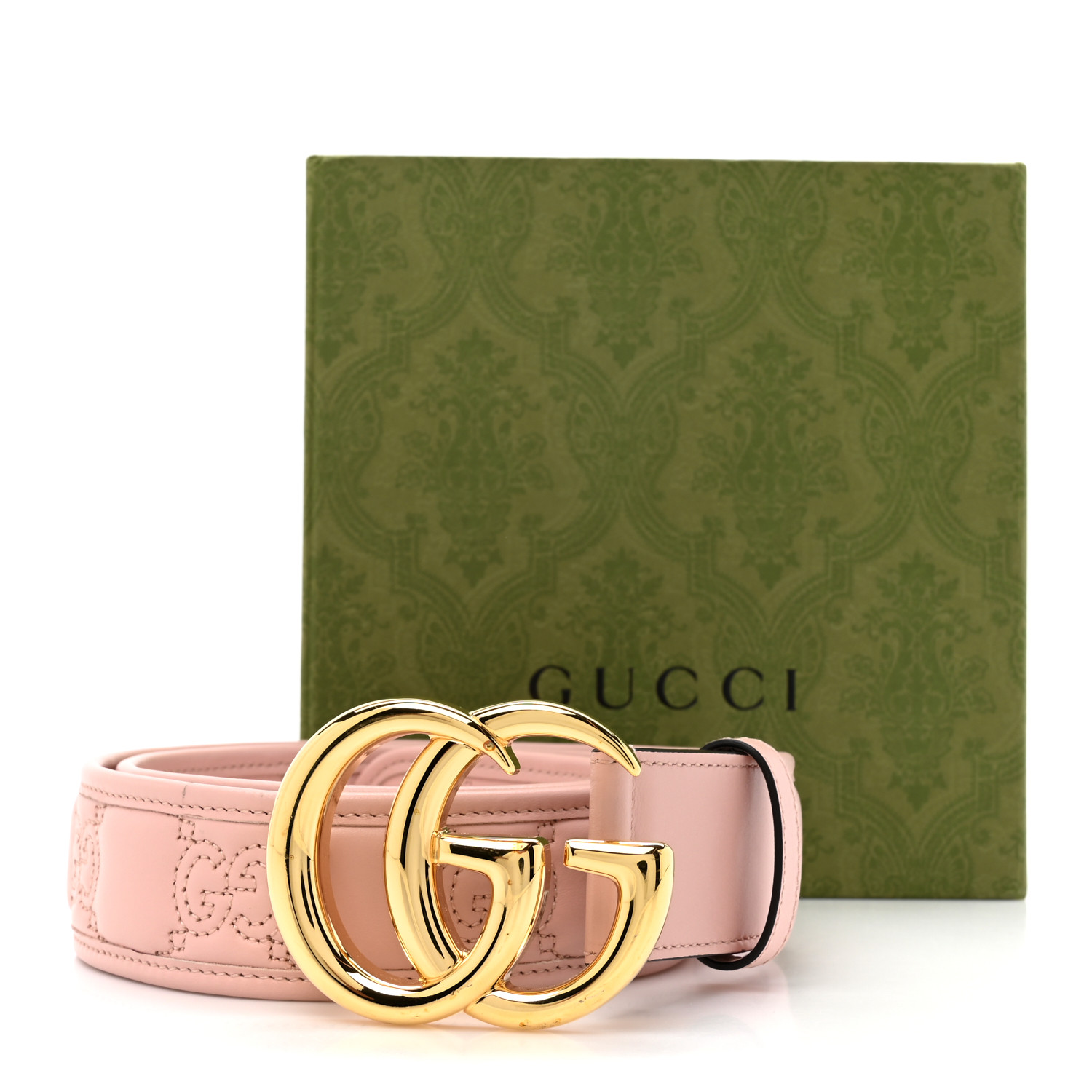 GUCCI Calfskin GG Matelasse Marmont 40mm Belt 95 38 Perfect