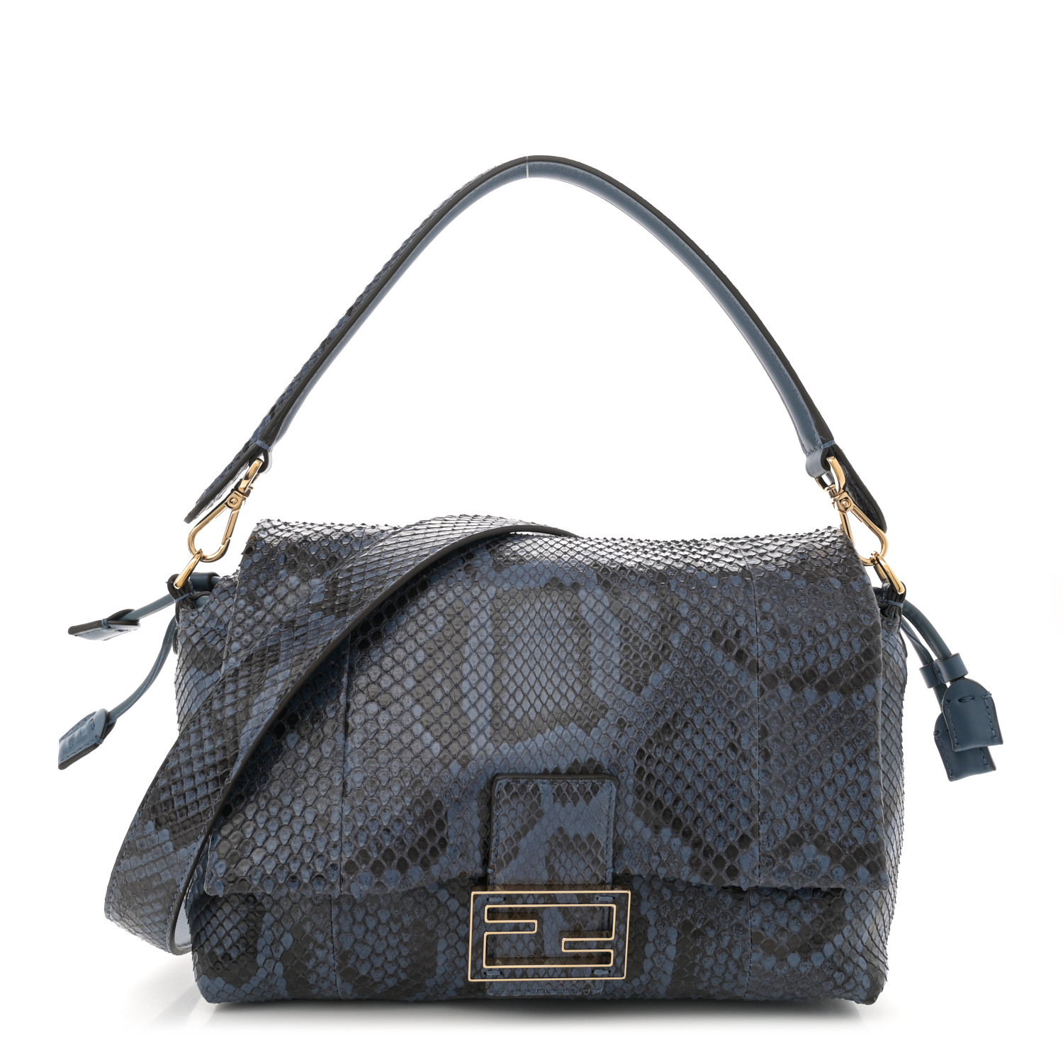 【FENDI】Mamma Baguette ラージ Mamma Baguette Large Leather Gray | Fendi