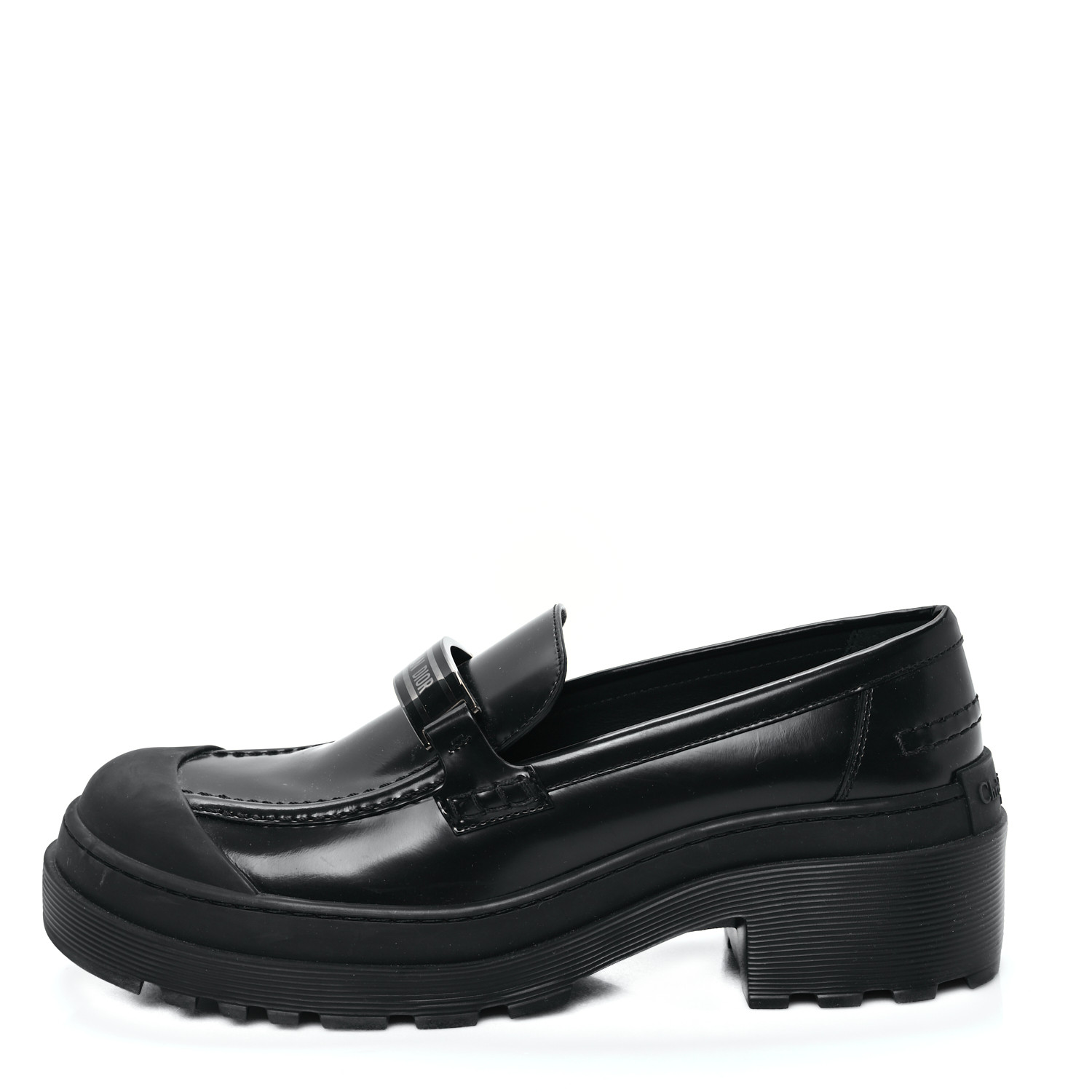 ディオール　ローファー CHRISTIAN DIOR Brushed Calfskin Dior Code Lug Sole Platform