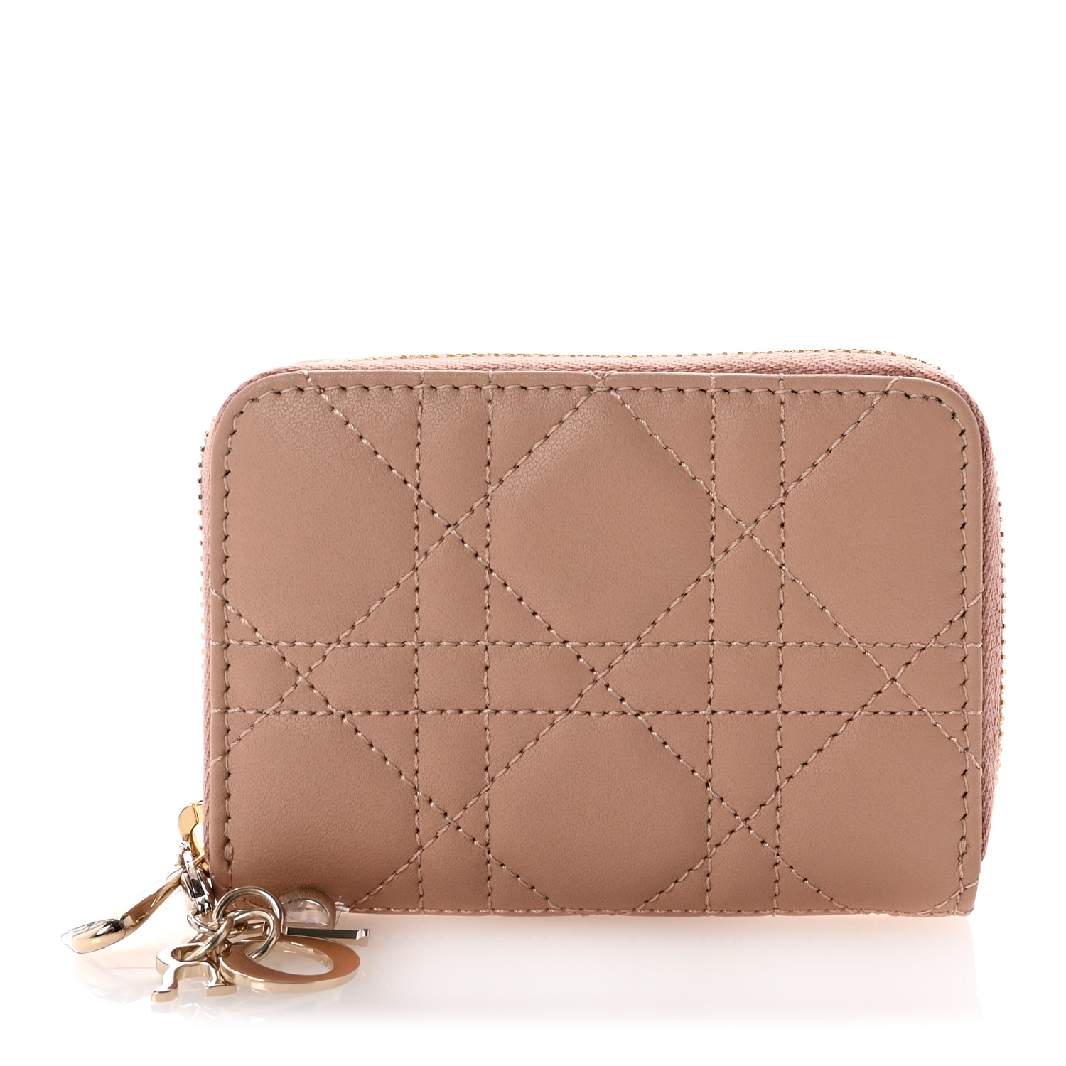 CHRISTIAN DIOR Lambskin Cannage Small Lady Dior Voyageur