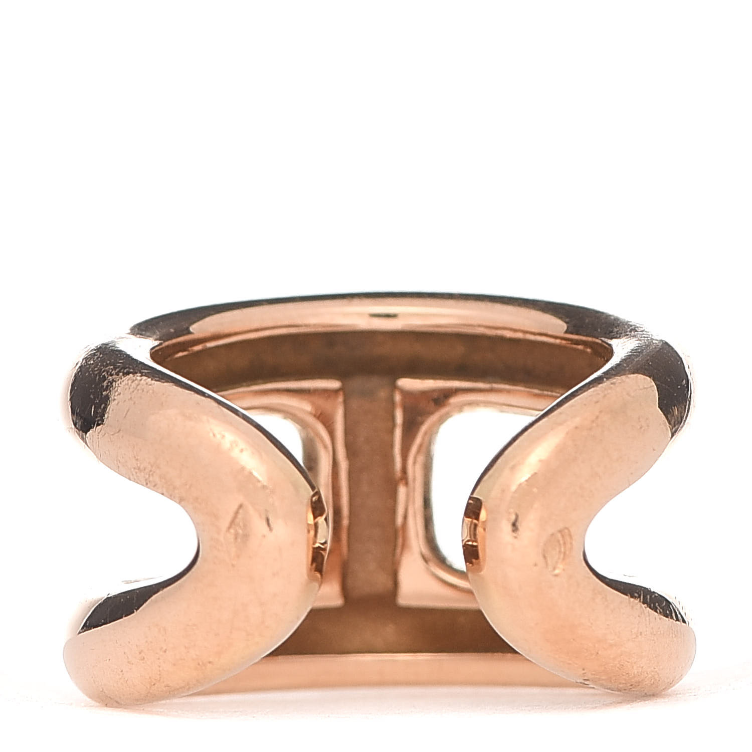 HERMES 18K Rose Gold PM Osmose Ring 47 4 789179 | FASHIONPHILE