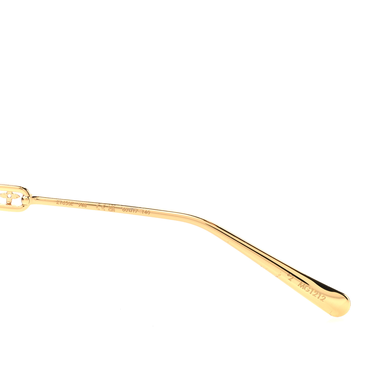 LOUIS VUITTON Metal My LV Chain Round Sunglasses Z1650W Gold