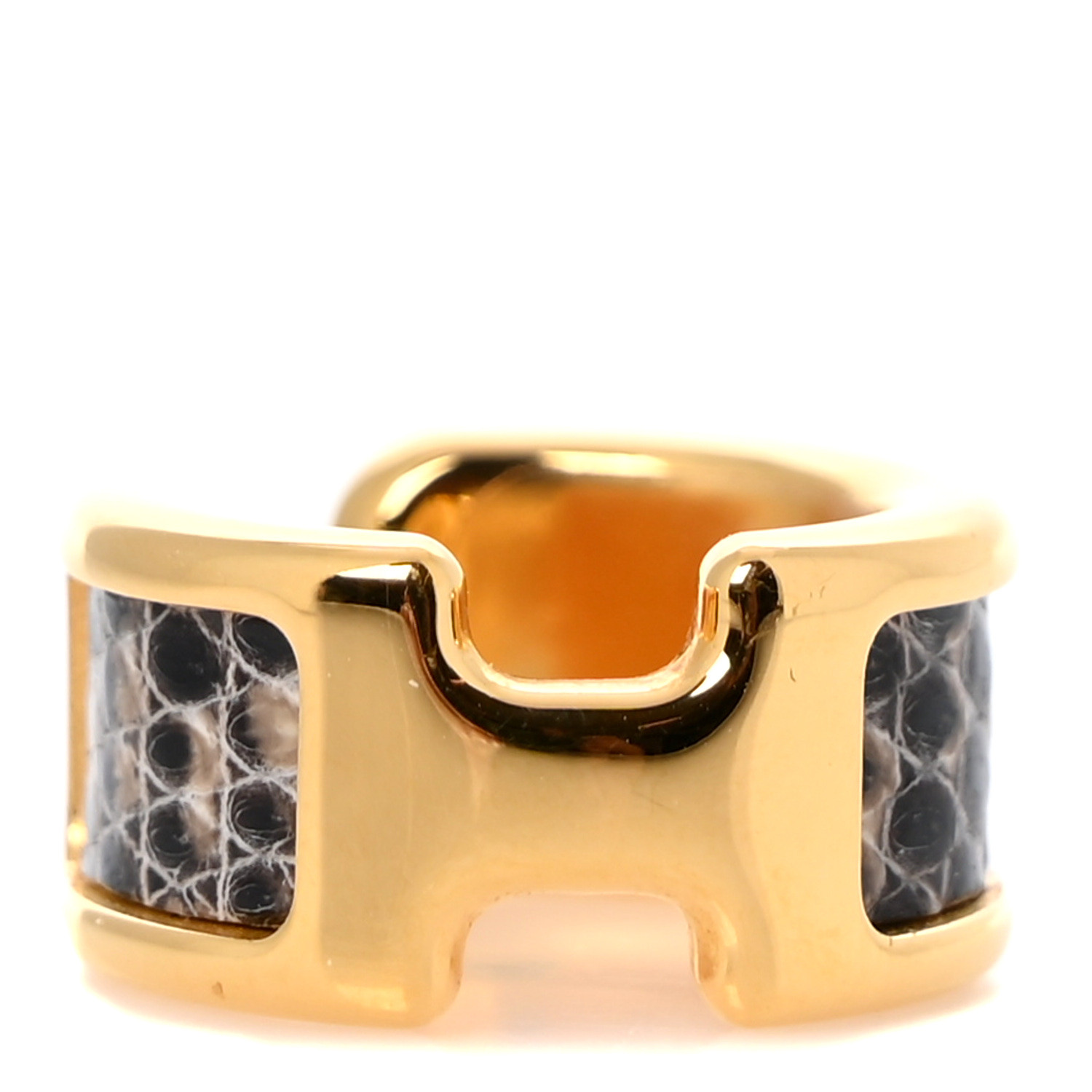 HERMES Lizard Olympe Ear Cuff PM Ombre 1389774 | FASHIONPHILE