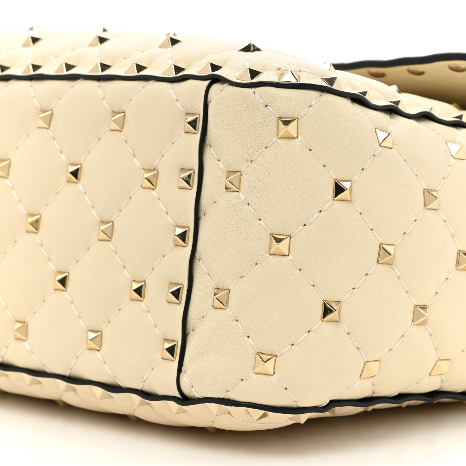 VALENTINO GARAVANI Nappa Large Rockstud Spike Shoulder Bag