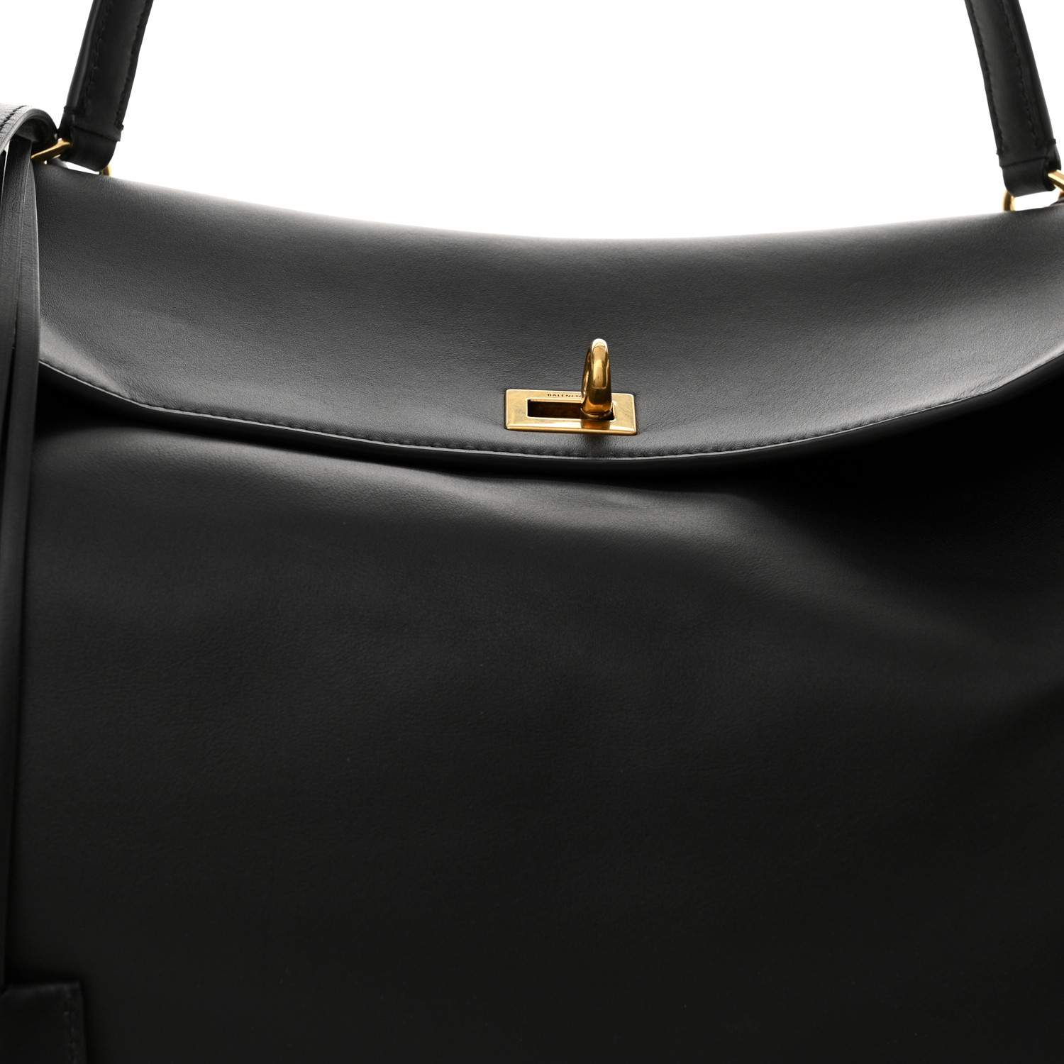 BALENCIAGA Smooth Calfskin Large Rodeo Top Handle Handbag