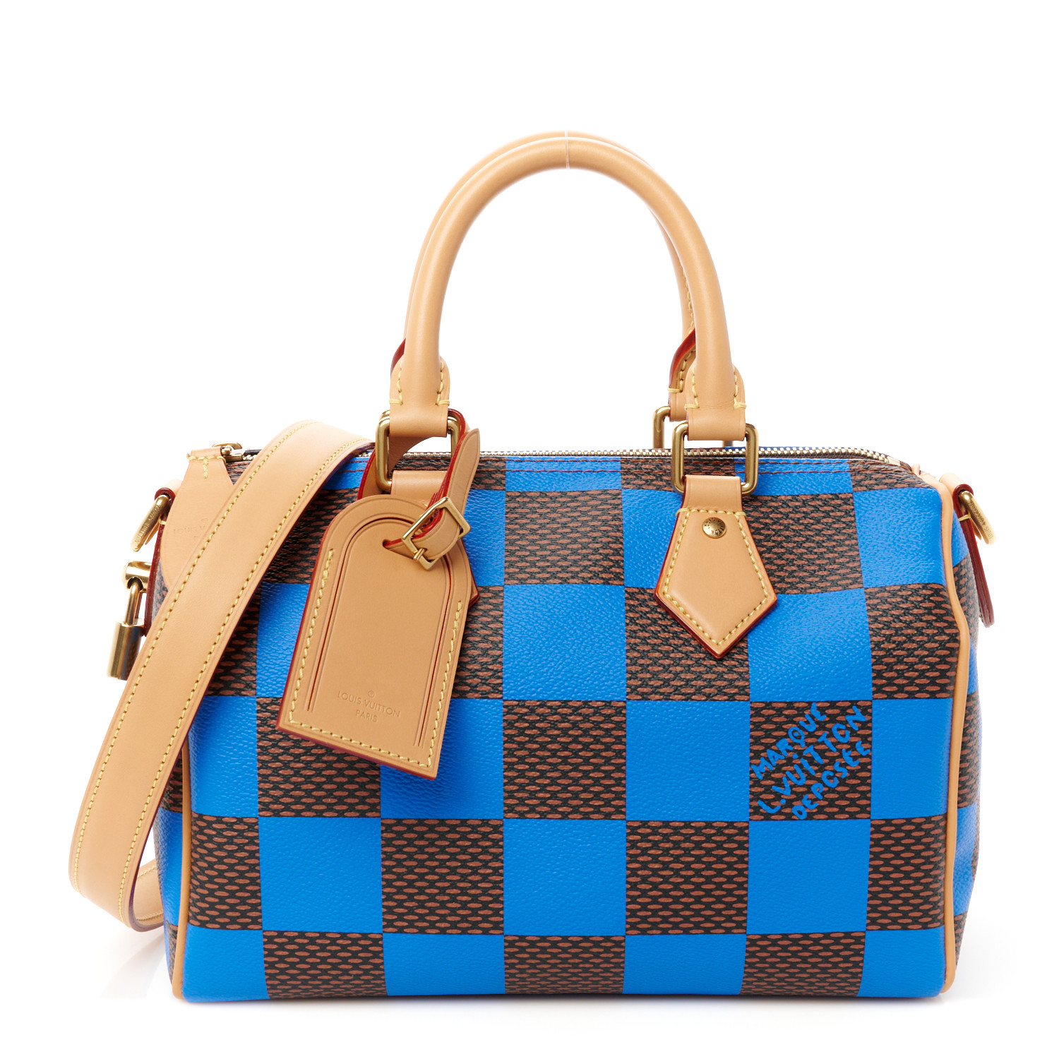 ルイビトン LOUIS VUITTON Damier Pop Speedy Bandouliere 25 Blue 1624212