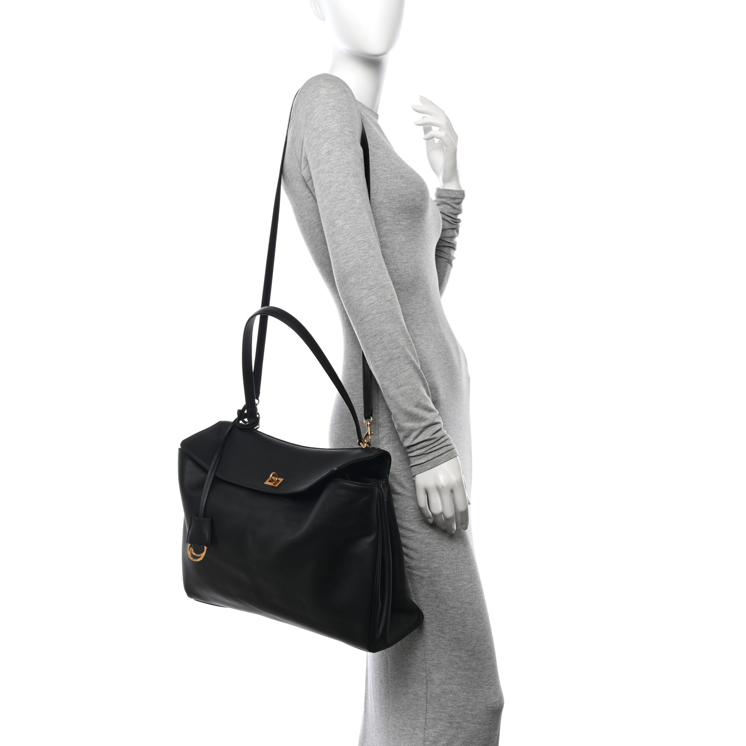 バッグ・カバンその他 BALENCIAGA SMOOTH BLACK CALFSKIN LARGE RODEO BAG Women's Rodeo Handbag Large in Black | Balenciaga US