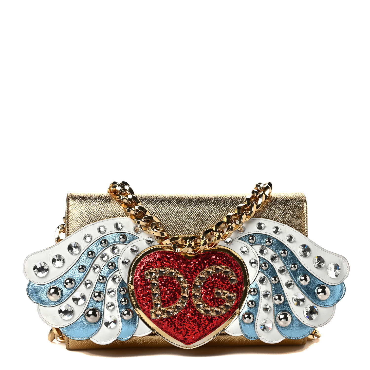 アクセサリー DOLCE&GABBANA Heart Redstone Gold Bangle Devotion Bracelet 18 carat yellow gold, rhodolite garnet and