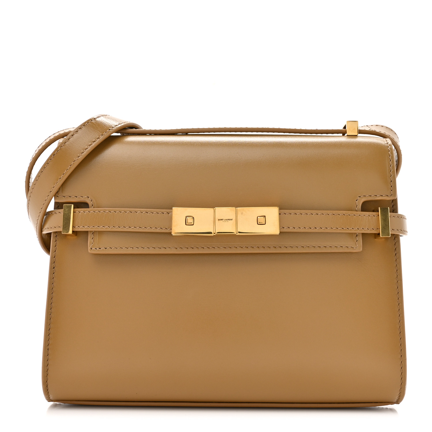 ■Saint Laurent■ Mini Manhattan Shoulder Bag Natural Tan 72 SAINT LAURENT Smooth Calfskin Mini Manhattan Shoulder Bag