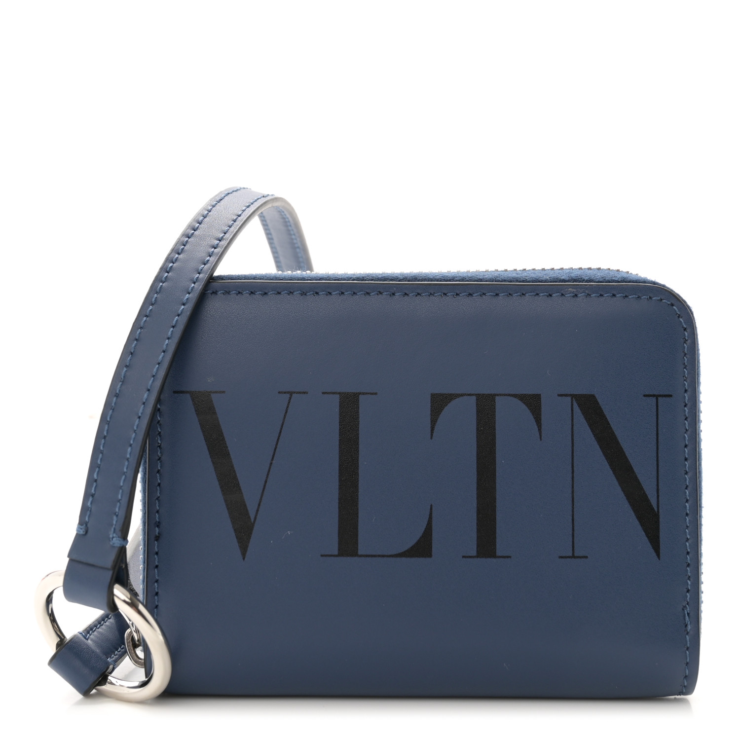 VALENTINO GARAVANI Calfskin VLTN Print Wallet Crossbody Bag