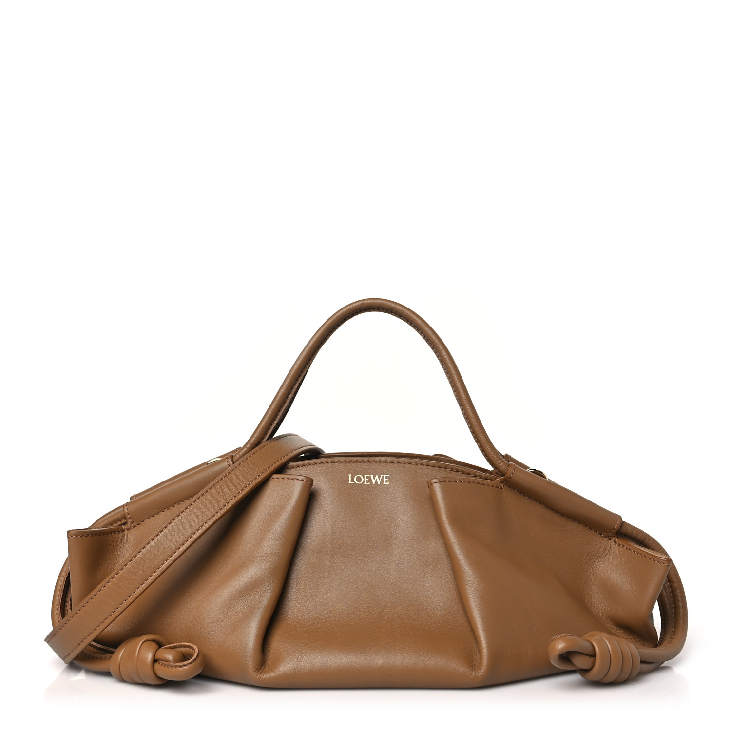 LOEWE Shiny Nappa Calfskin Paseo Bag Oak 1521699 | FASHIONPHILE