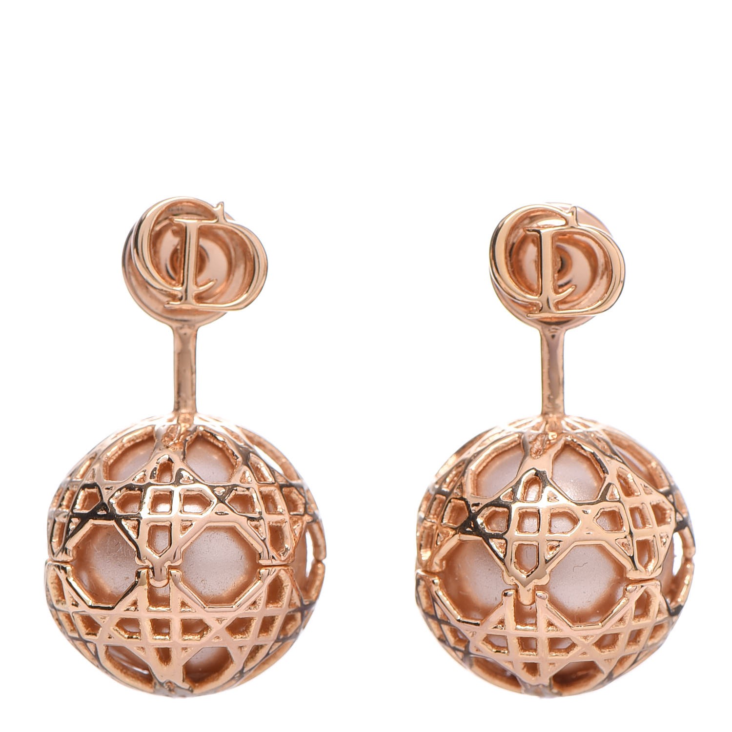 【Dior】Tribales ピアス Gold/Rose Dior Tribales Earrings Pink-Finish Metal with Pink Resin
