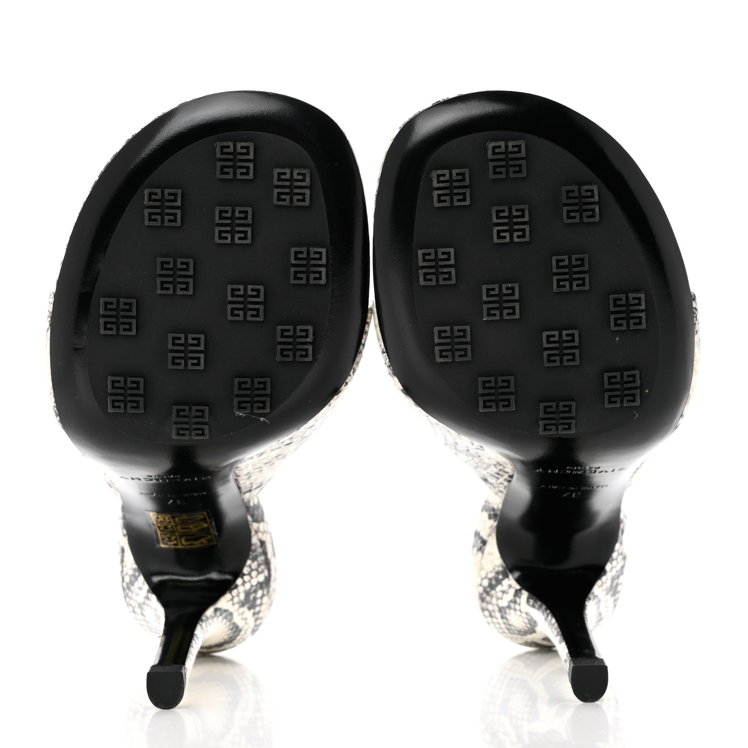 GIVENCHY Snakeskin Embossed Thong-Strap Sandals Mules 37