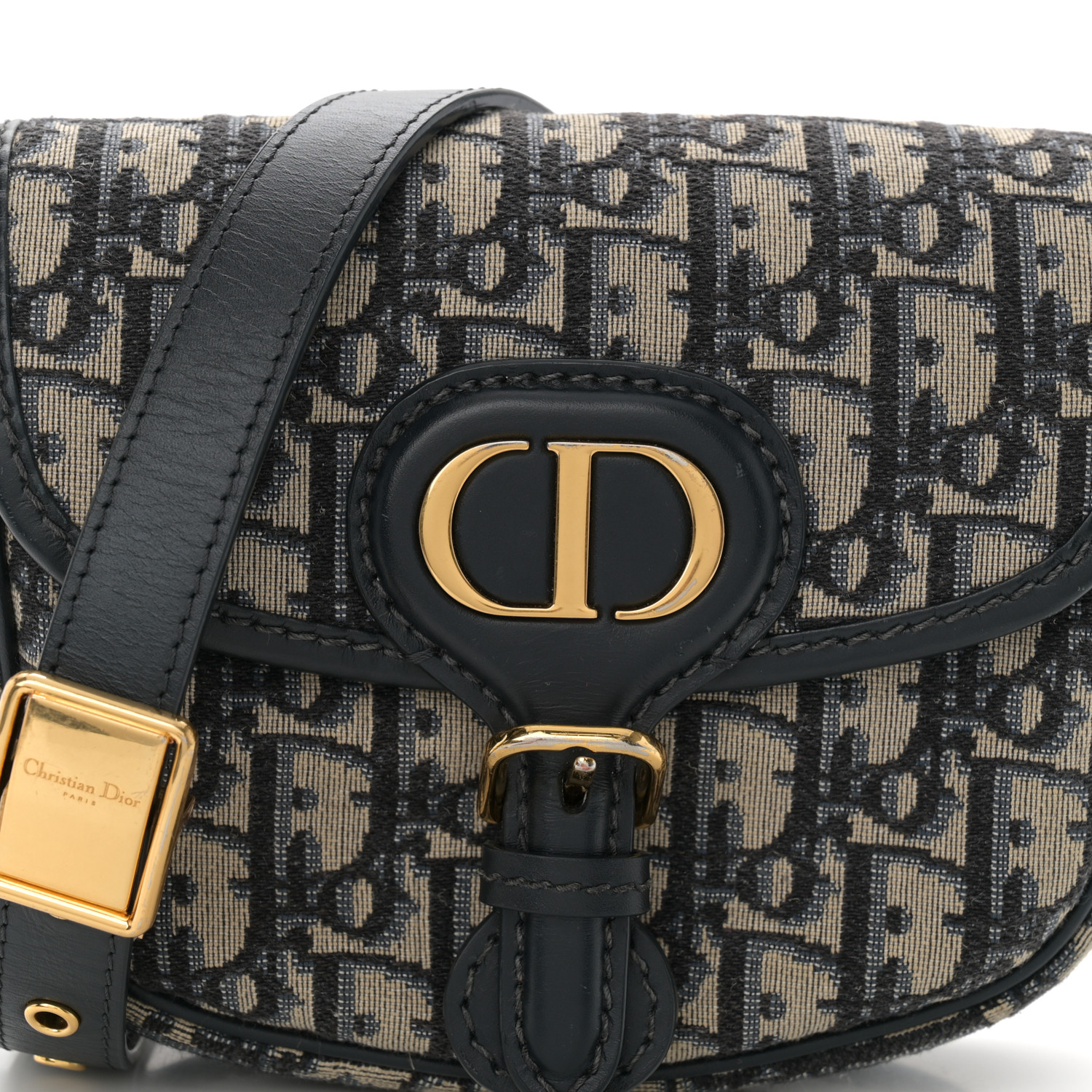 CHRISTIAN DIOR Oblique Small Bobby Flap Blue 1642461
