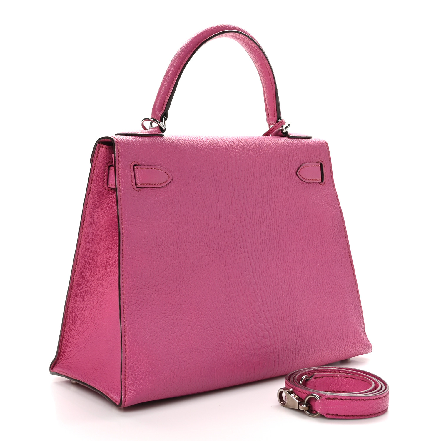 HERMES Chevre de Coromandel Kelly Sellier 28 Fuchsia 1637693